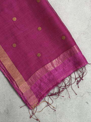 Hamsika | Pink Matka Silk Saree