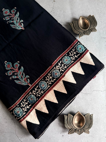 Tanamyee | Authentic Block Printed Modal Silk Saree