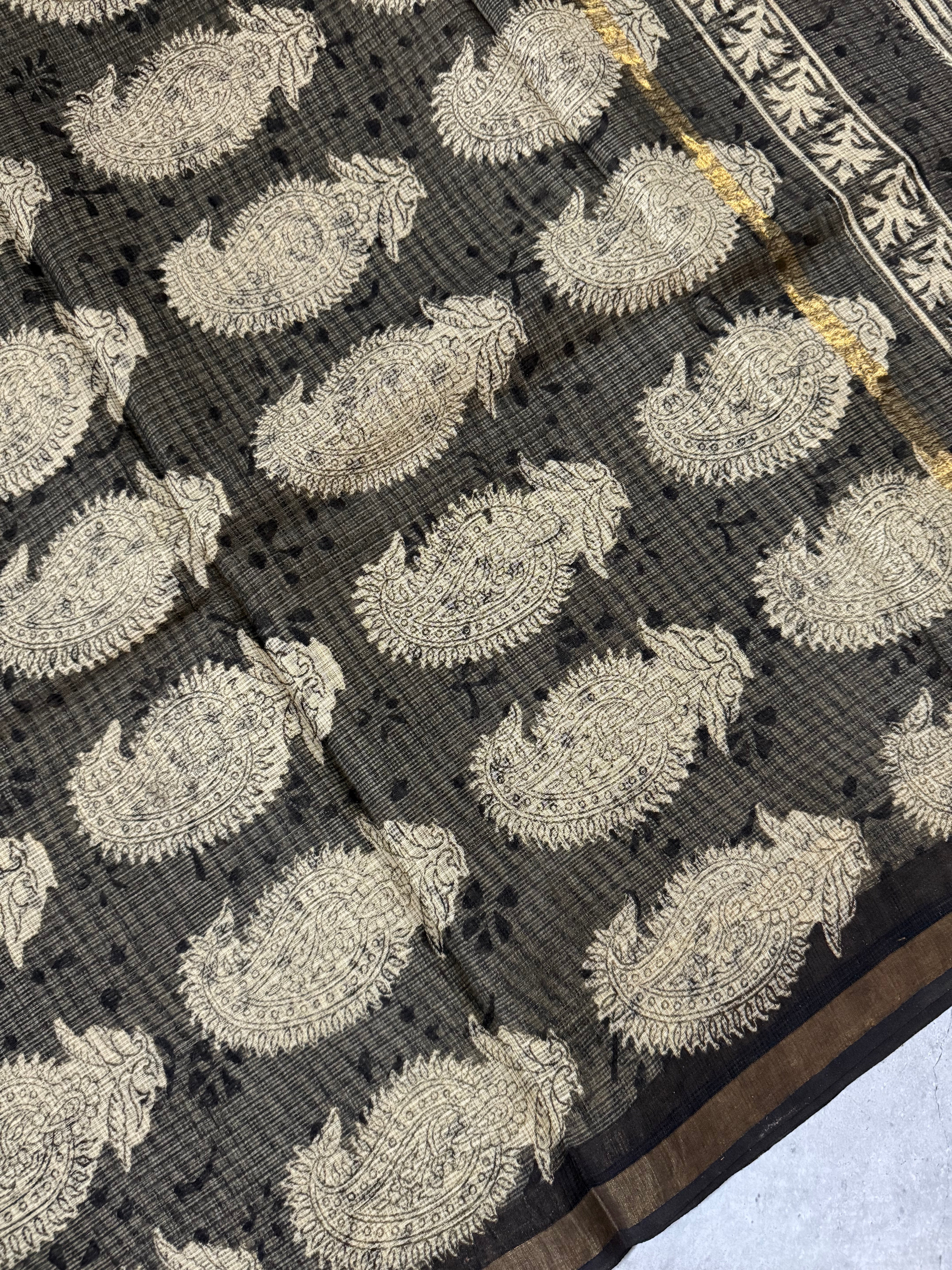 Gopuraja | Block Printed Kota Saree