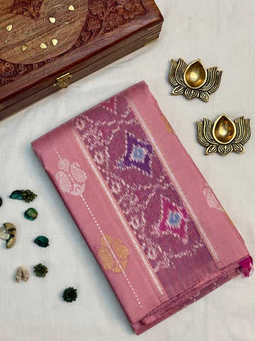 Siyaara | Pink Kanjivaram Silk Saree