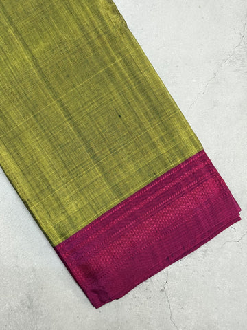 Indraneela | Green and Pink Ilkal Saree
