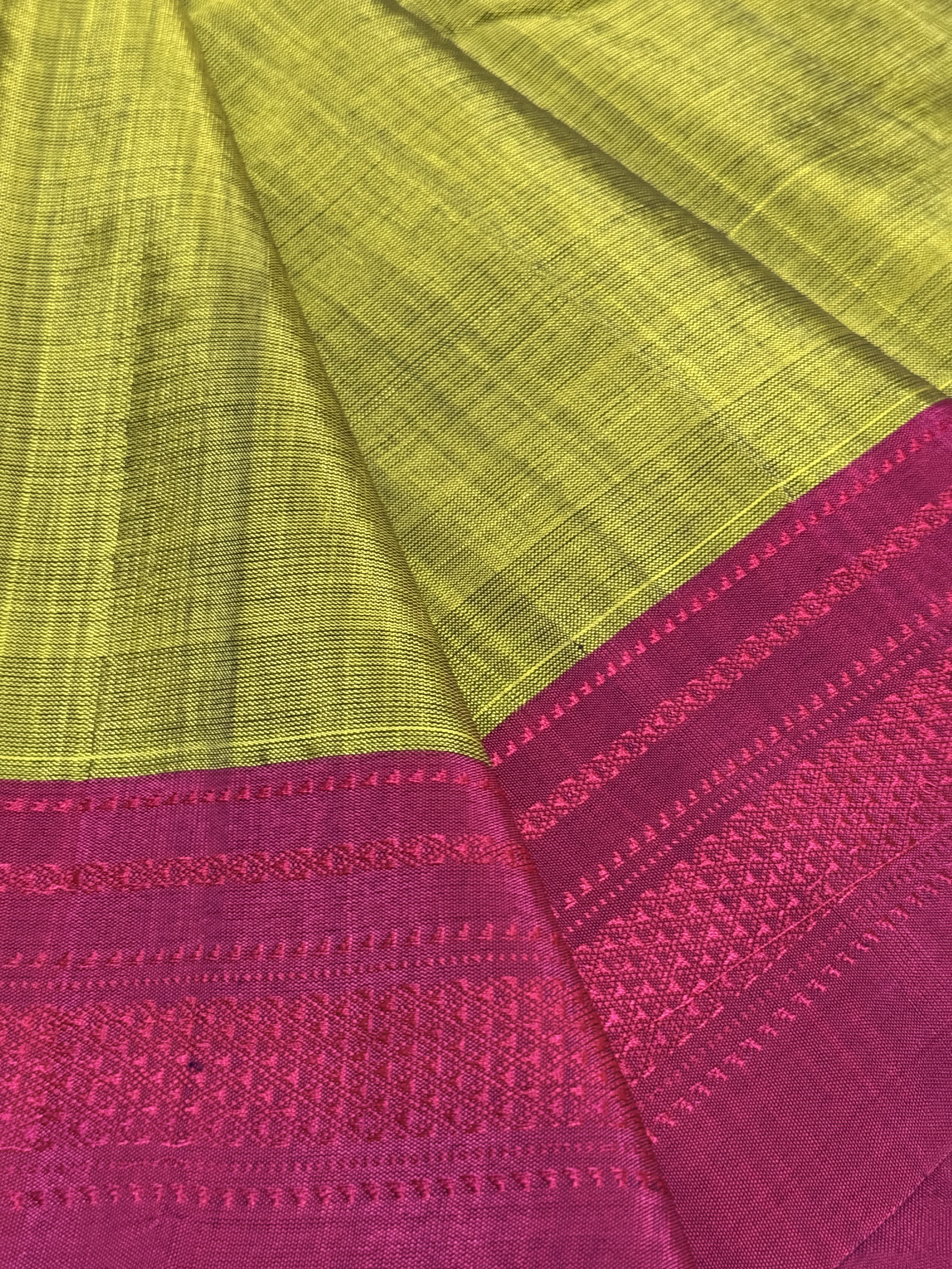Indraneela | Green and Pink Ilkal Saree