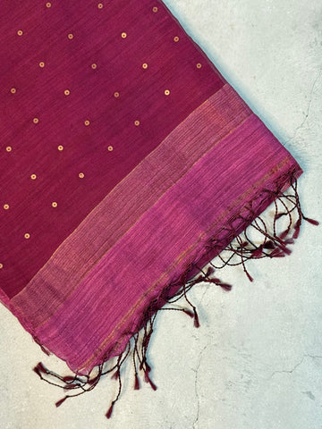 Manjulika | Pink Muslin Silk Saree