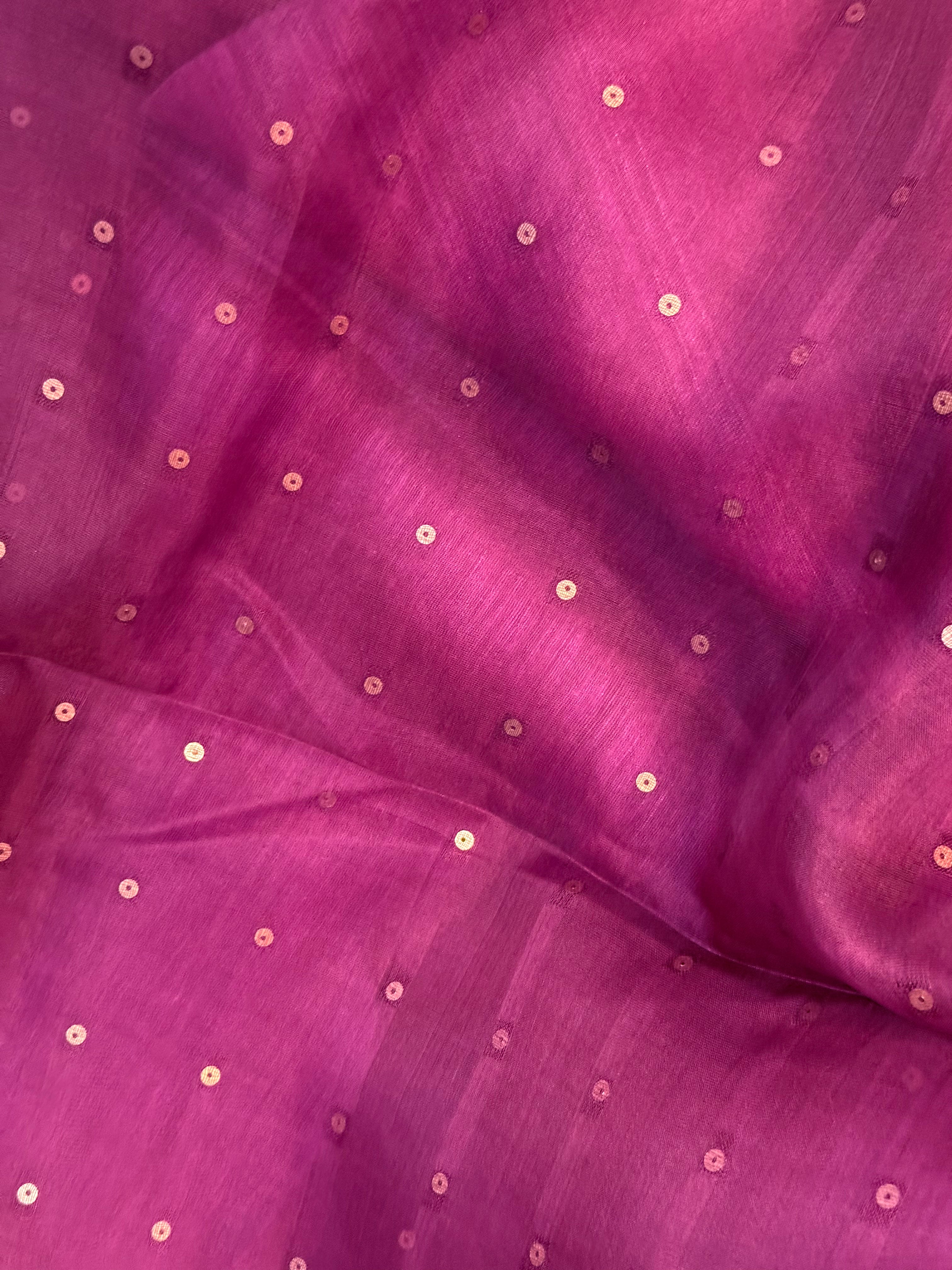 Manjulika | Pink Muslin Silk Saree