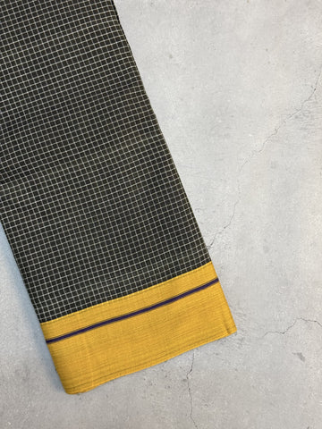 Madhulika | Purple Yellow and Green Cotton Saree