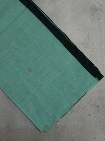 Tanusha | Green and Black Jamdani Bengal Cotton Saree