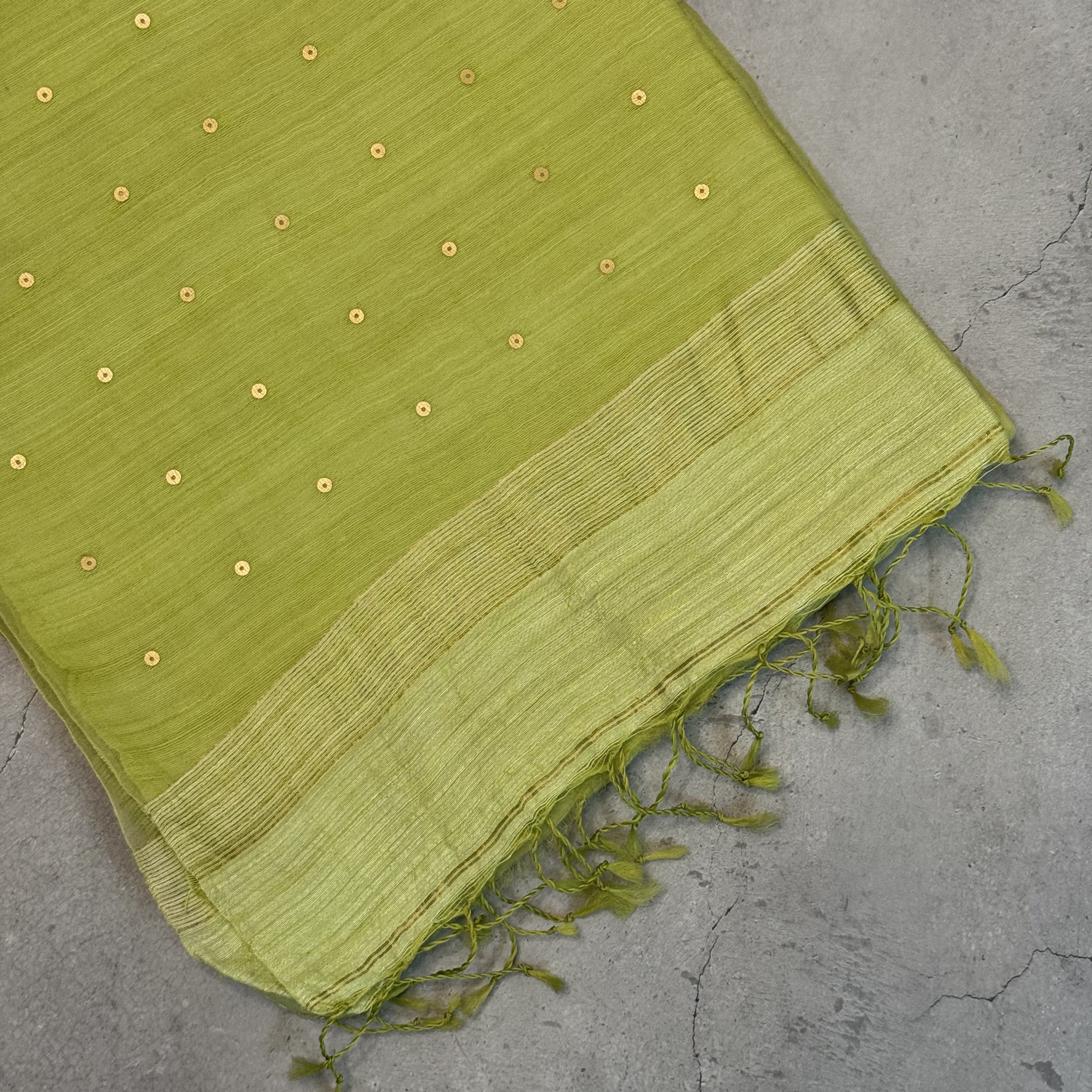 Arpana | Green Muslin Silk Saree