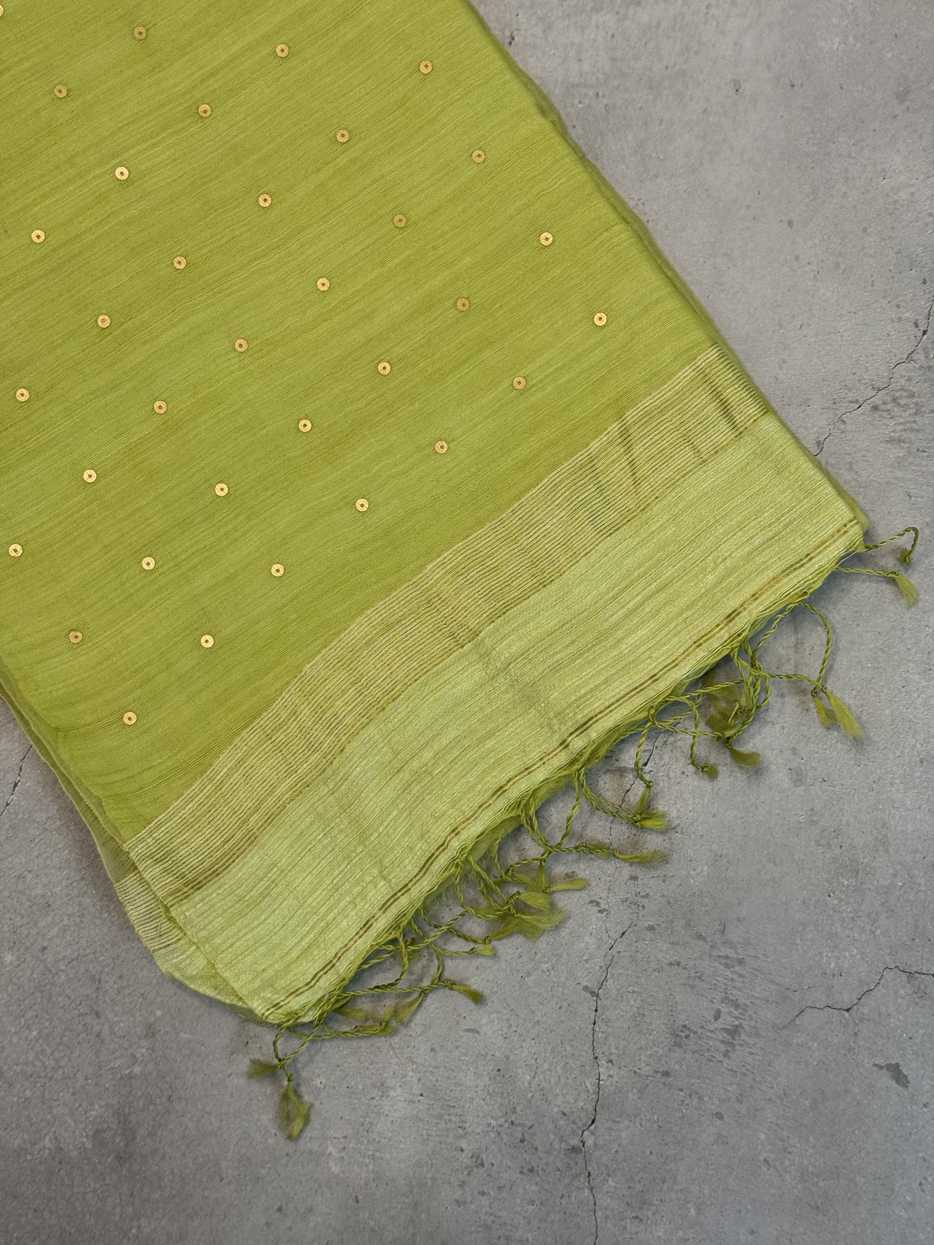 Arpana | Green Muslin Silk Saree