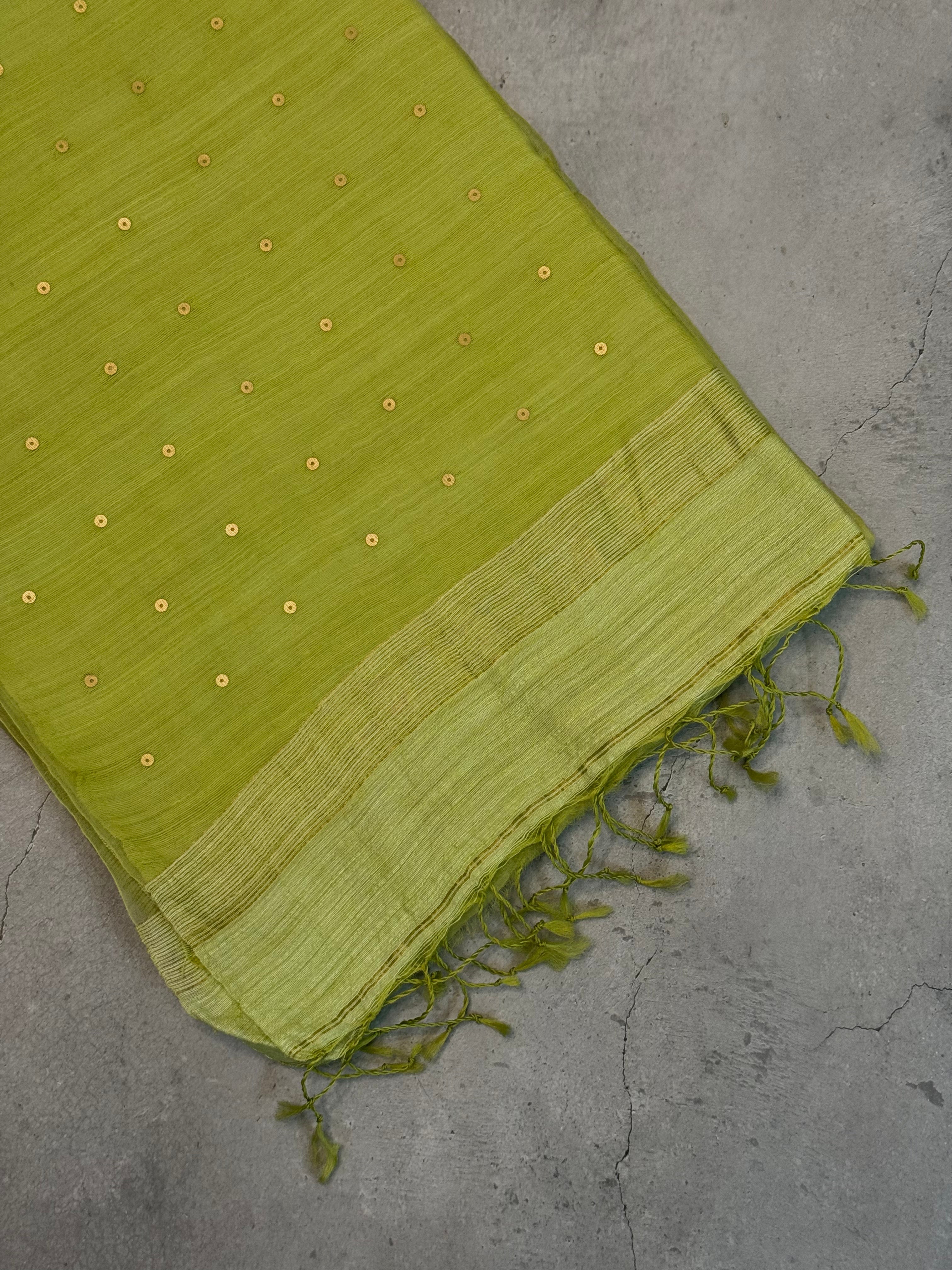 Arpana | Green Muslin Silk Saree