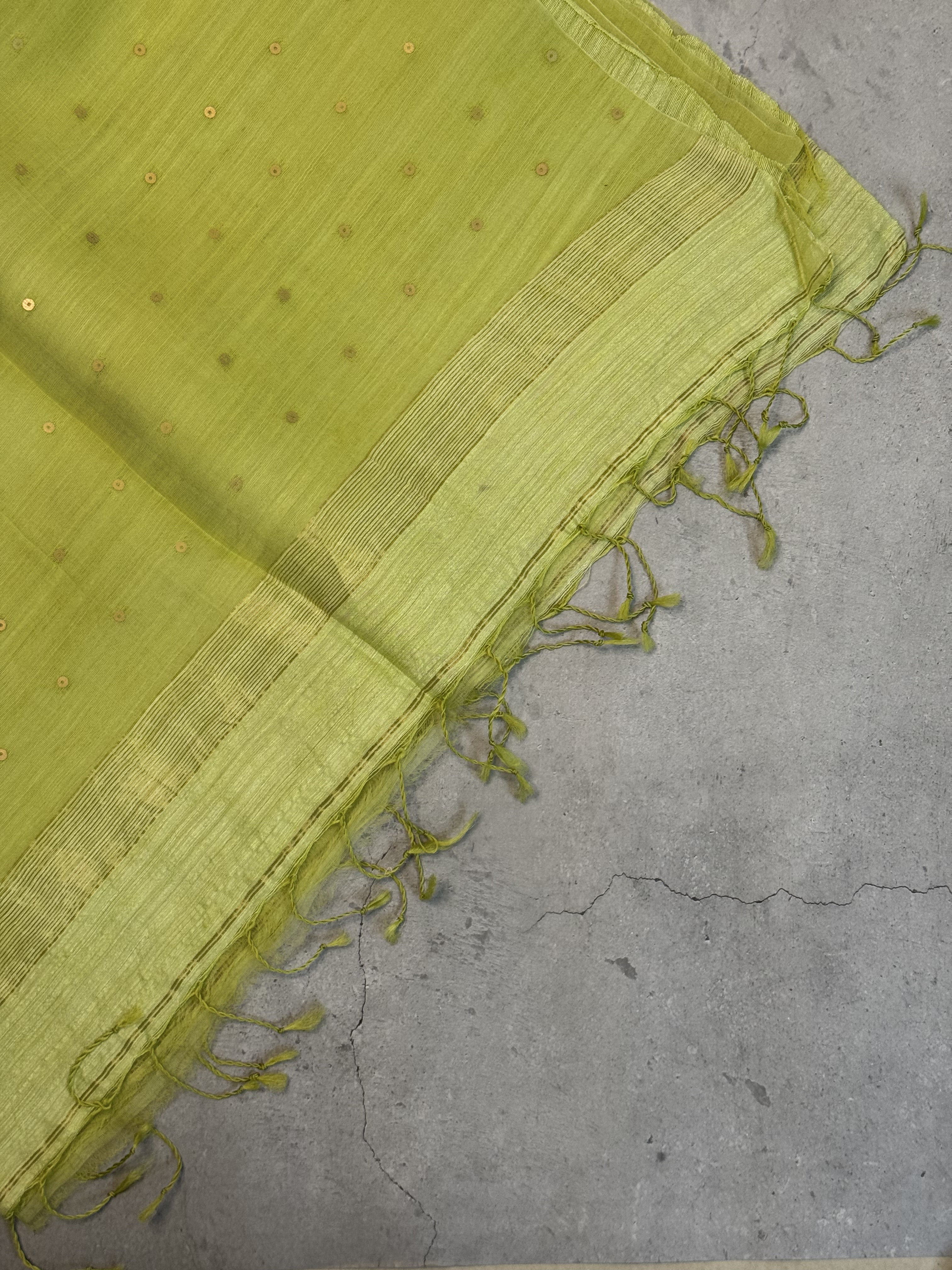 Arpana | Green Muslin Silk Saree