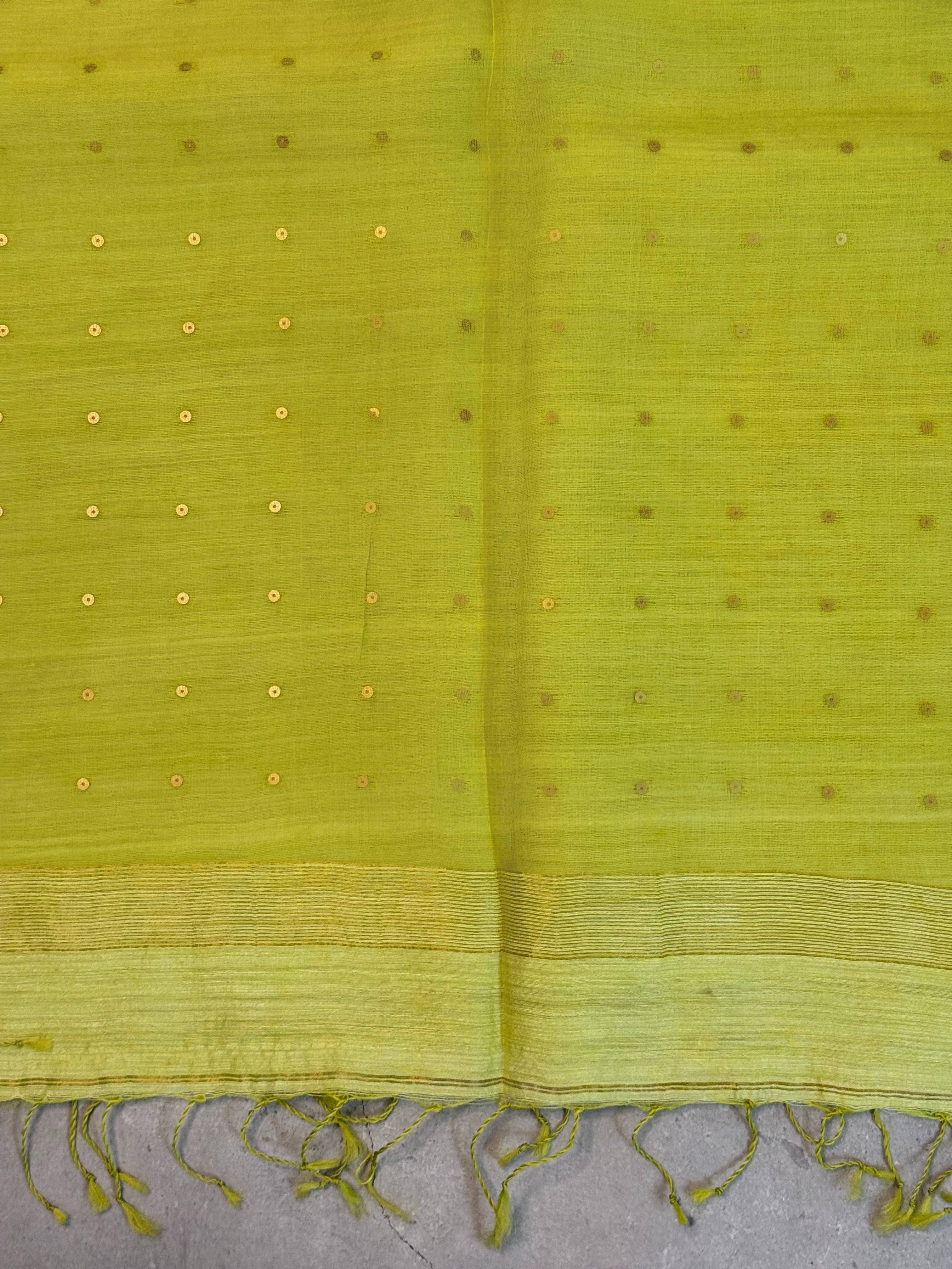Arpana | Green Muslin Silk Saree