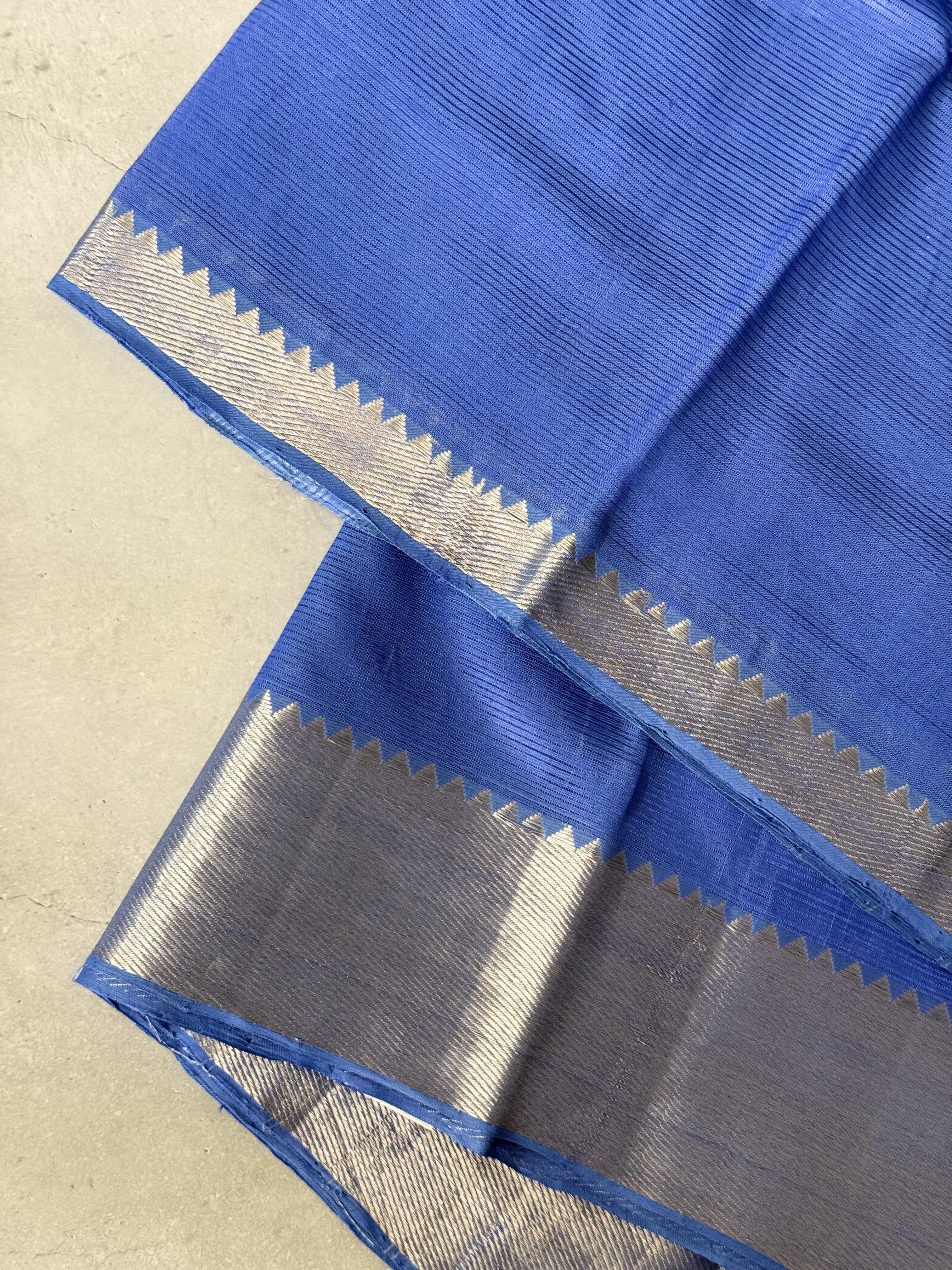 Avani | Blue Mangalagiri Silk Cotton Saree
