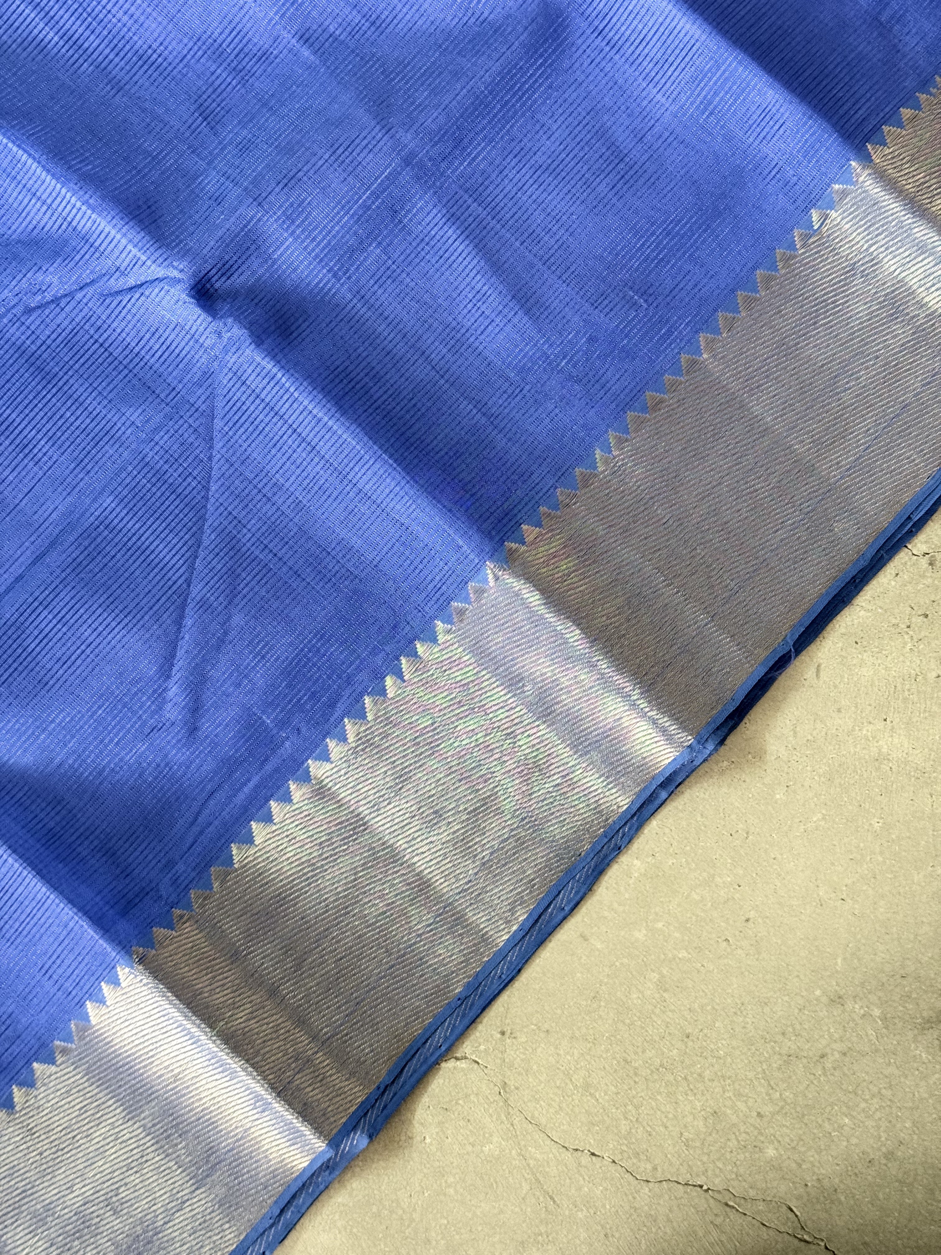 Avani | Blue Mangalagiri Silk Cotton Saree