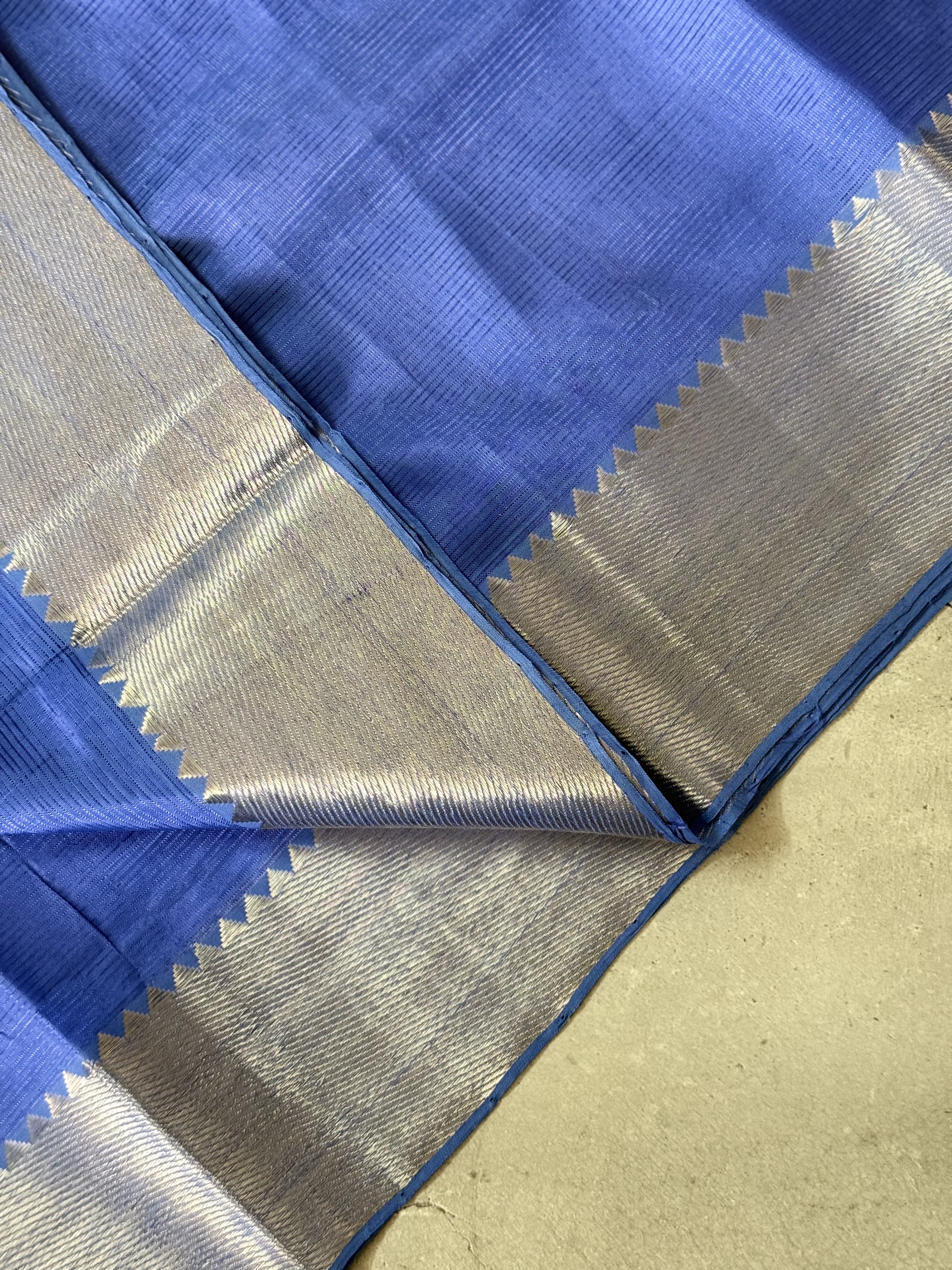 Avani | Blue Mangalagiri Silk Cotton Saree