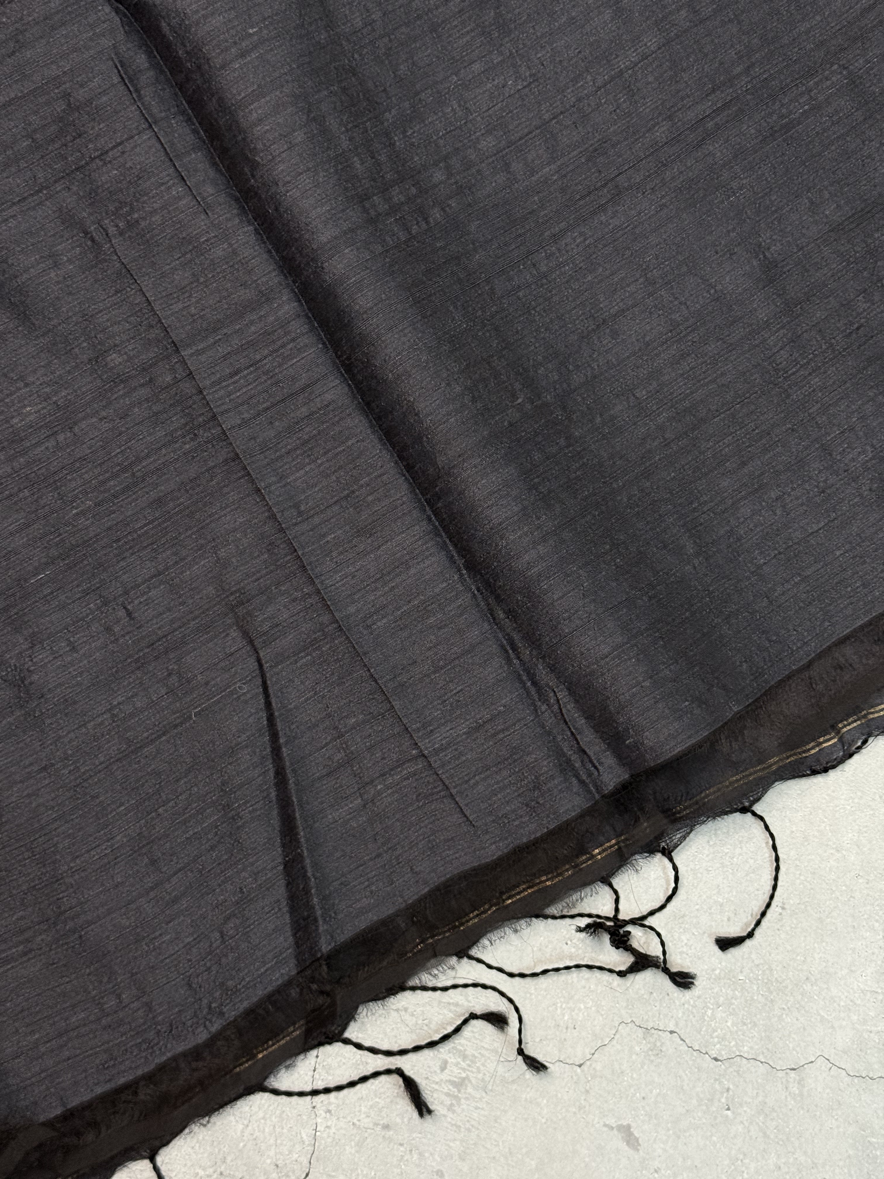 Dhaara | Black Muslin Silk Saree