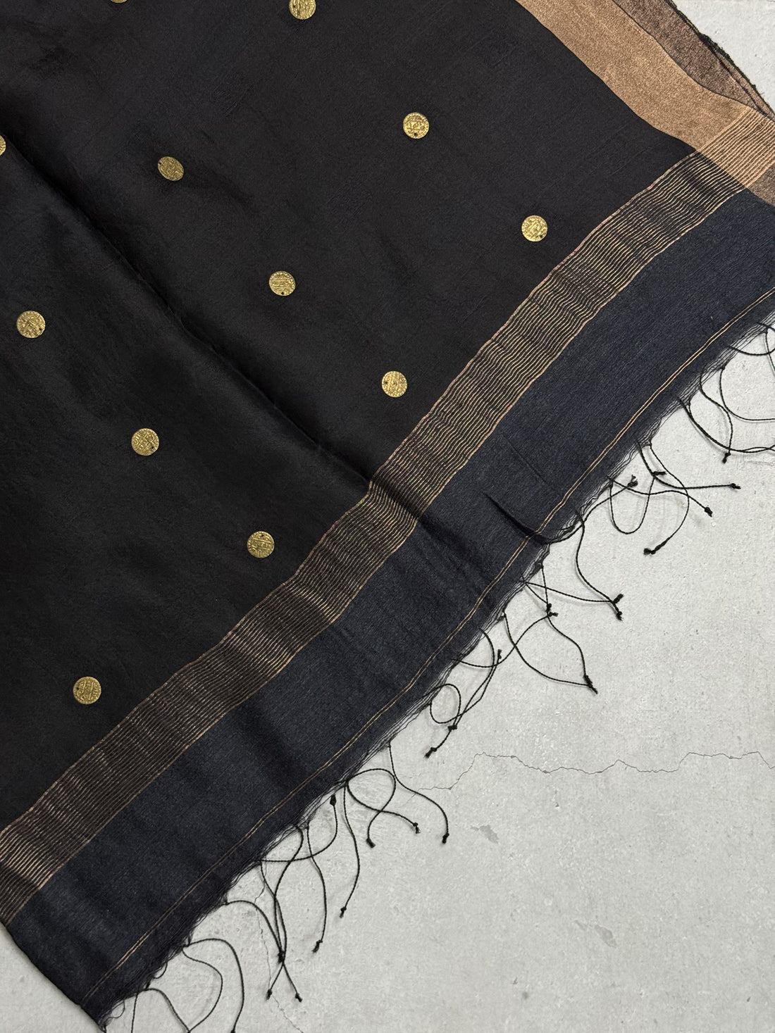 Gagana | Black Matka Silk Saree