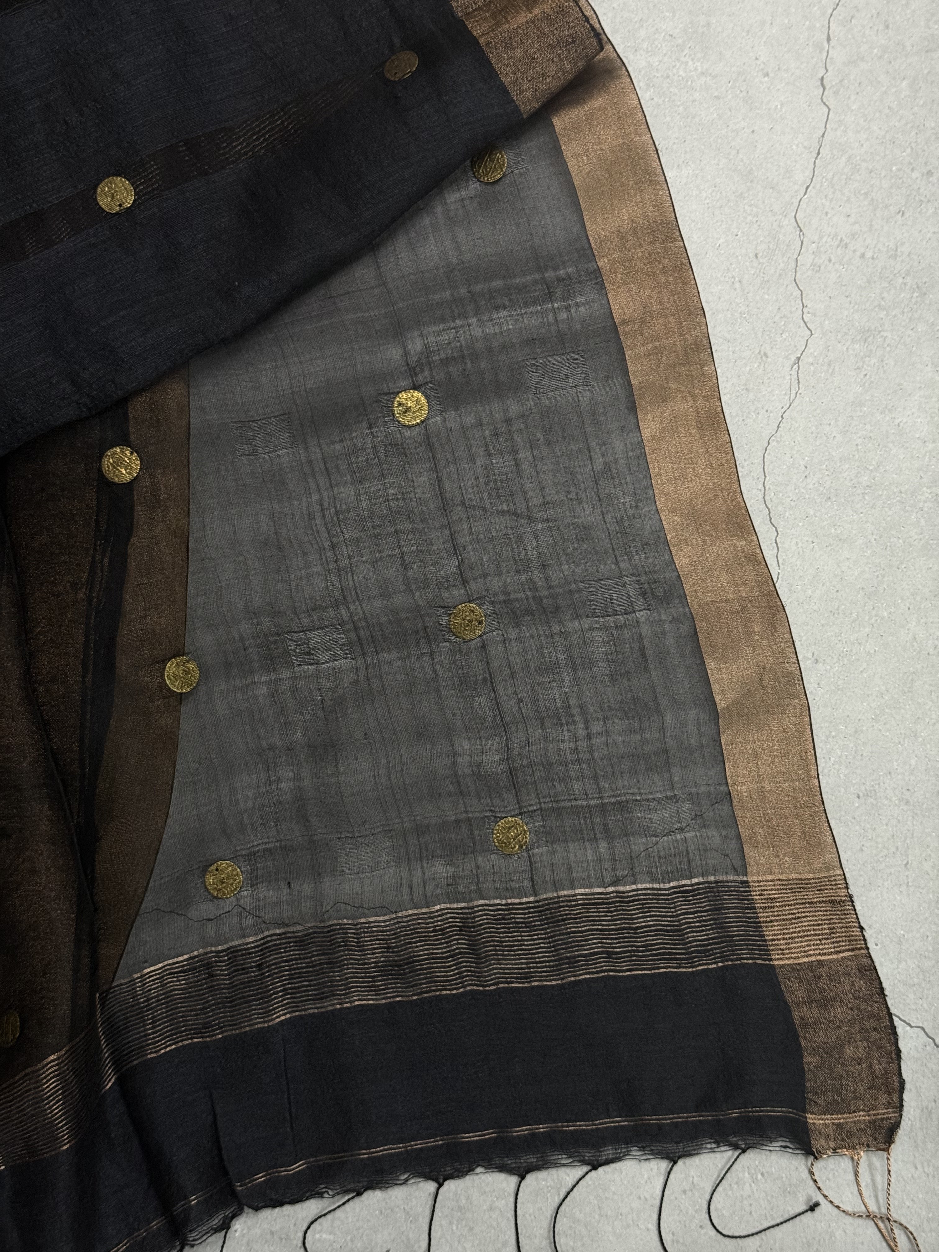 Gagana | Black Matka Silk Saree