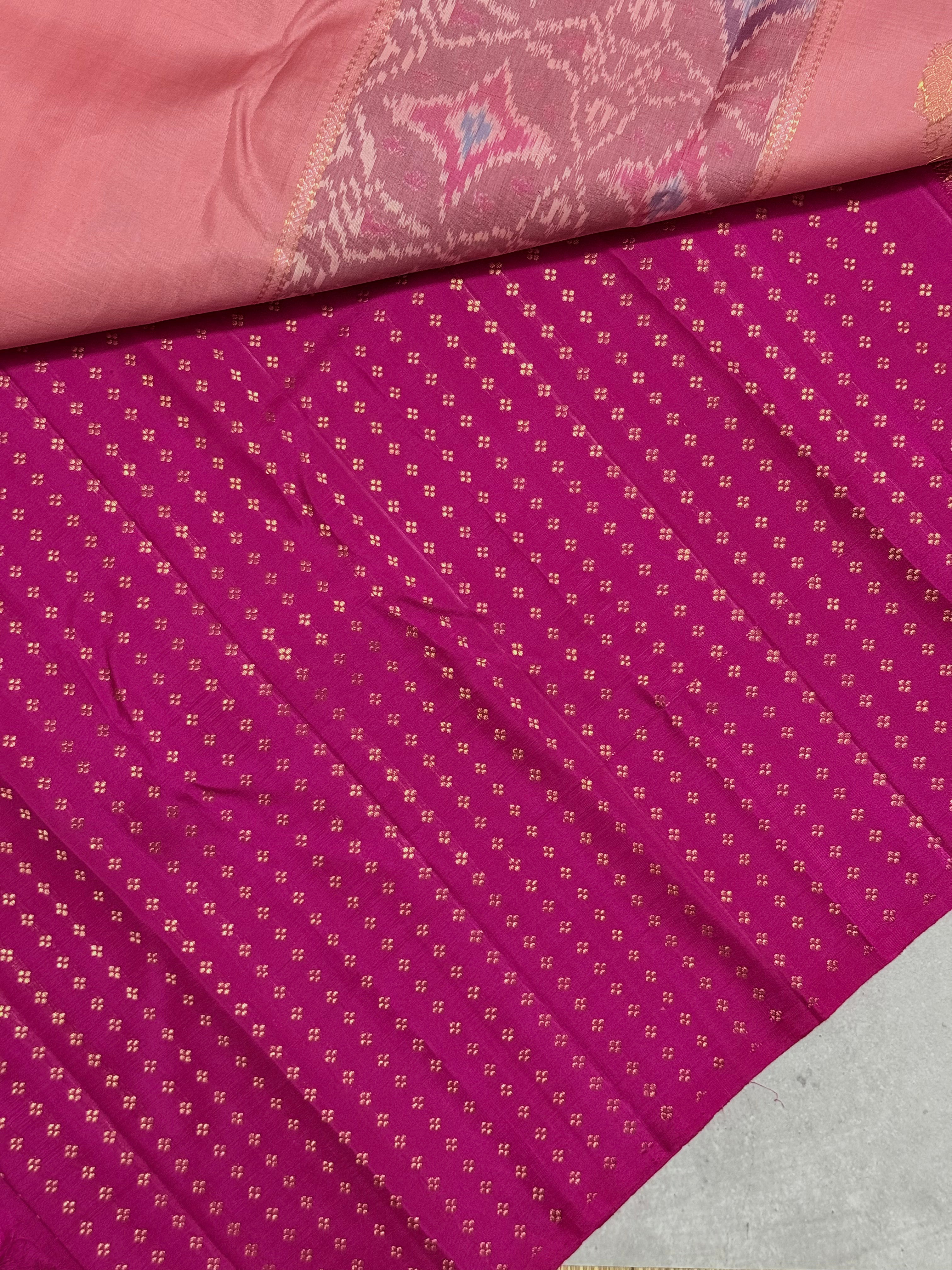 Siyaara | Pink Kanjivaram Silk Saree