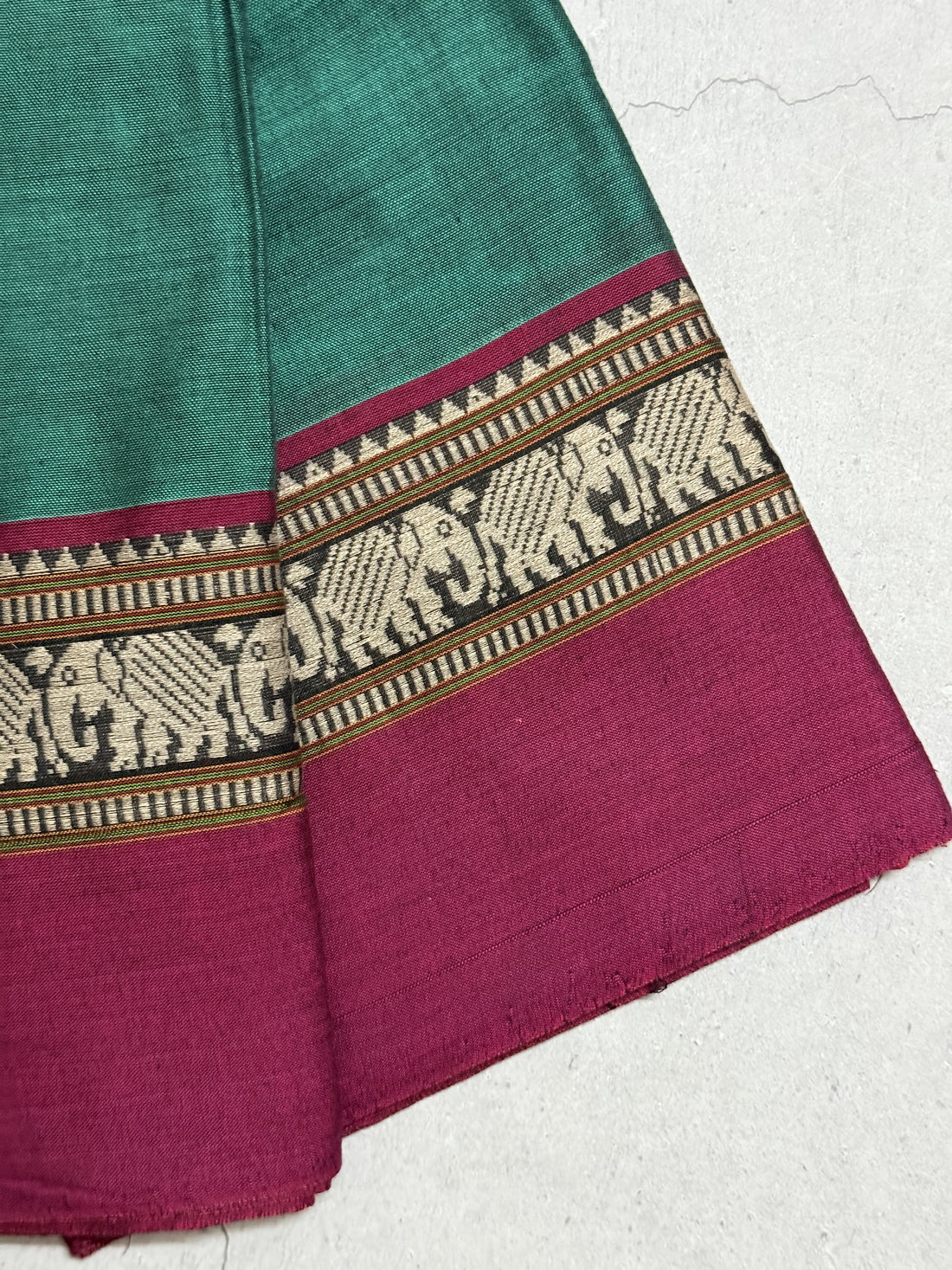Saisha | Green and Pink South Cotton Saree