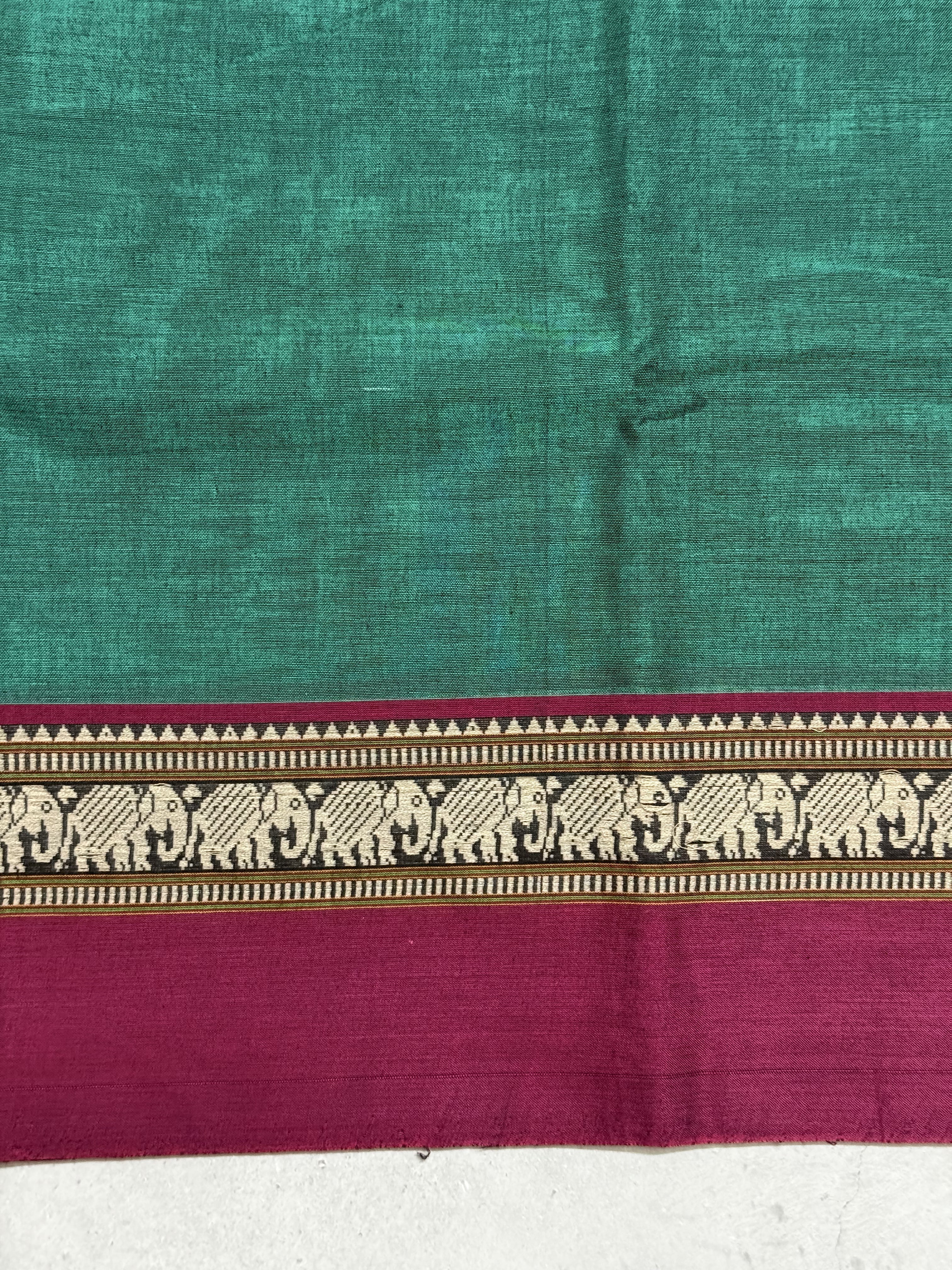 Saisha | Green and Pink South Cotton Saree