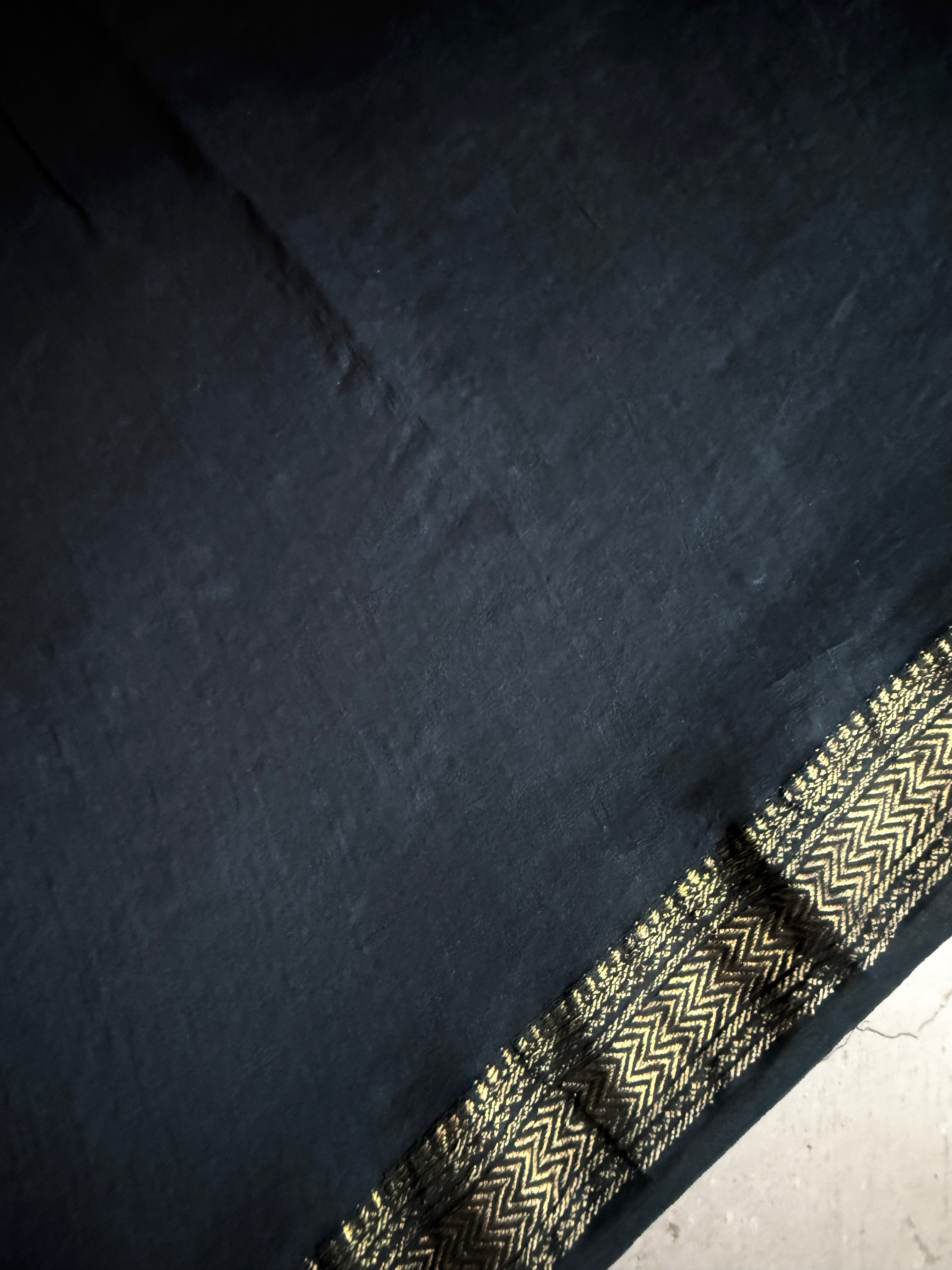 Nayithya | Indigo Akola Block Printed Maheshwari Saree