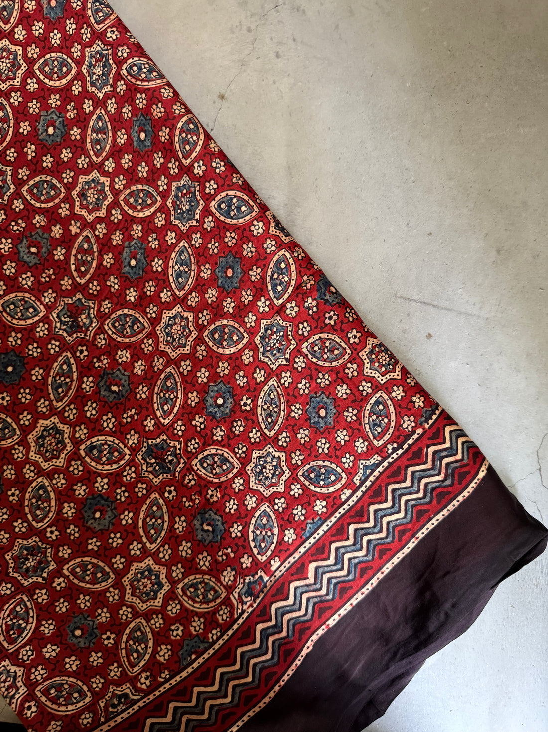 Maati | Authentic Block Printed Modal Silk Saree