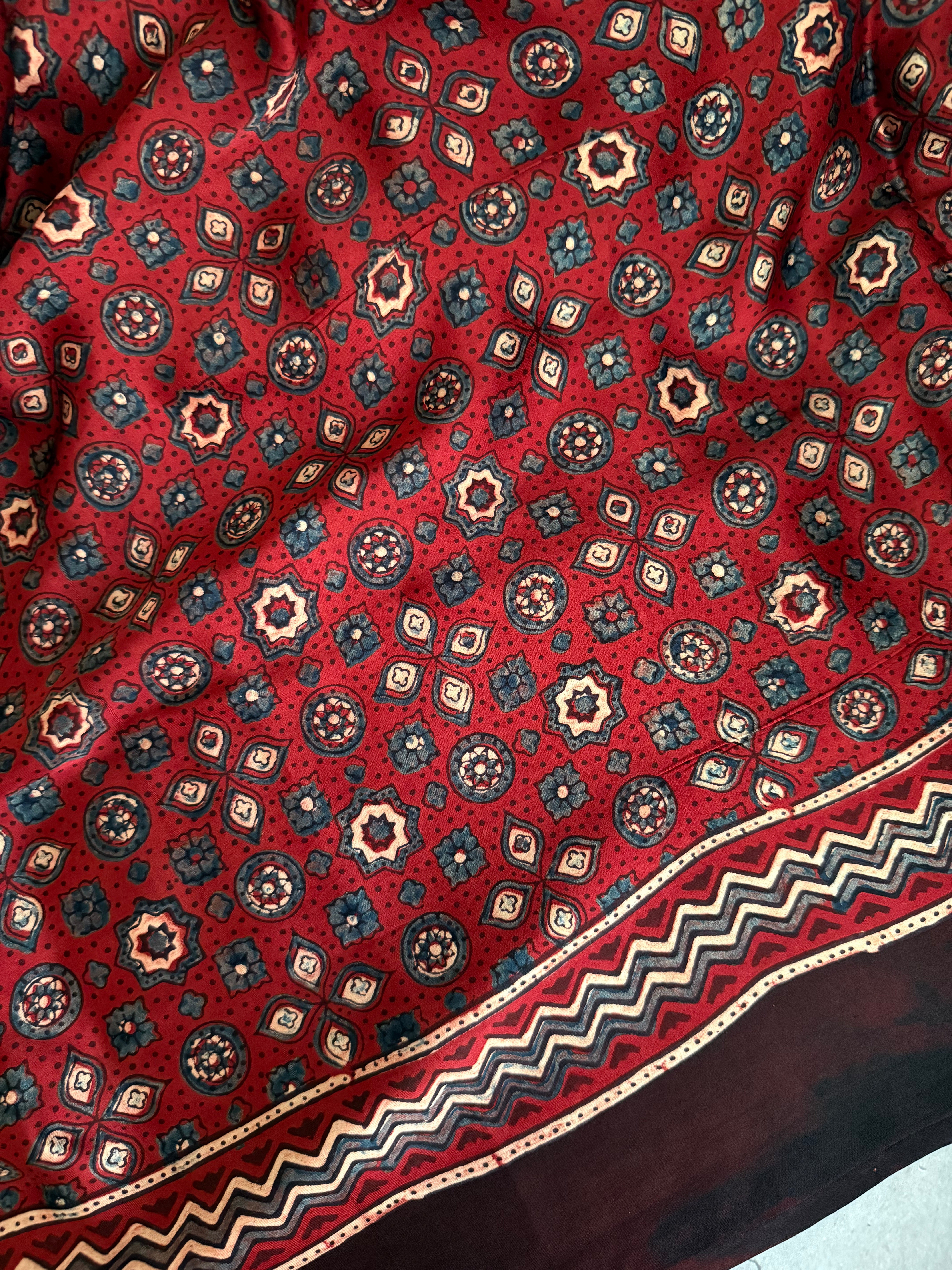 Maati | Authentic Block Printed Modal Silk Saree