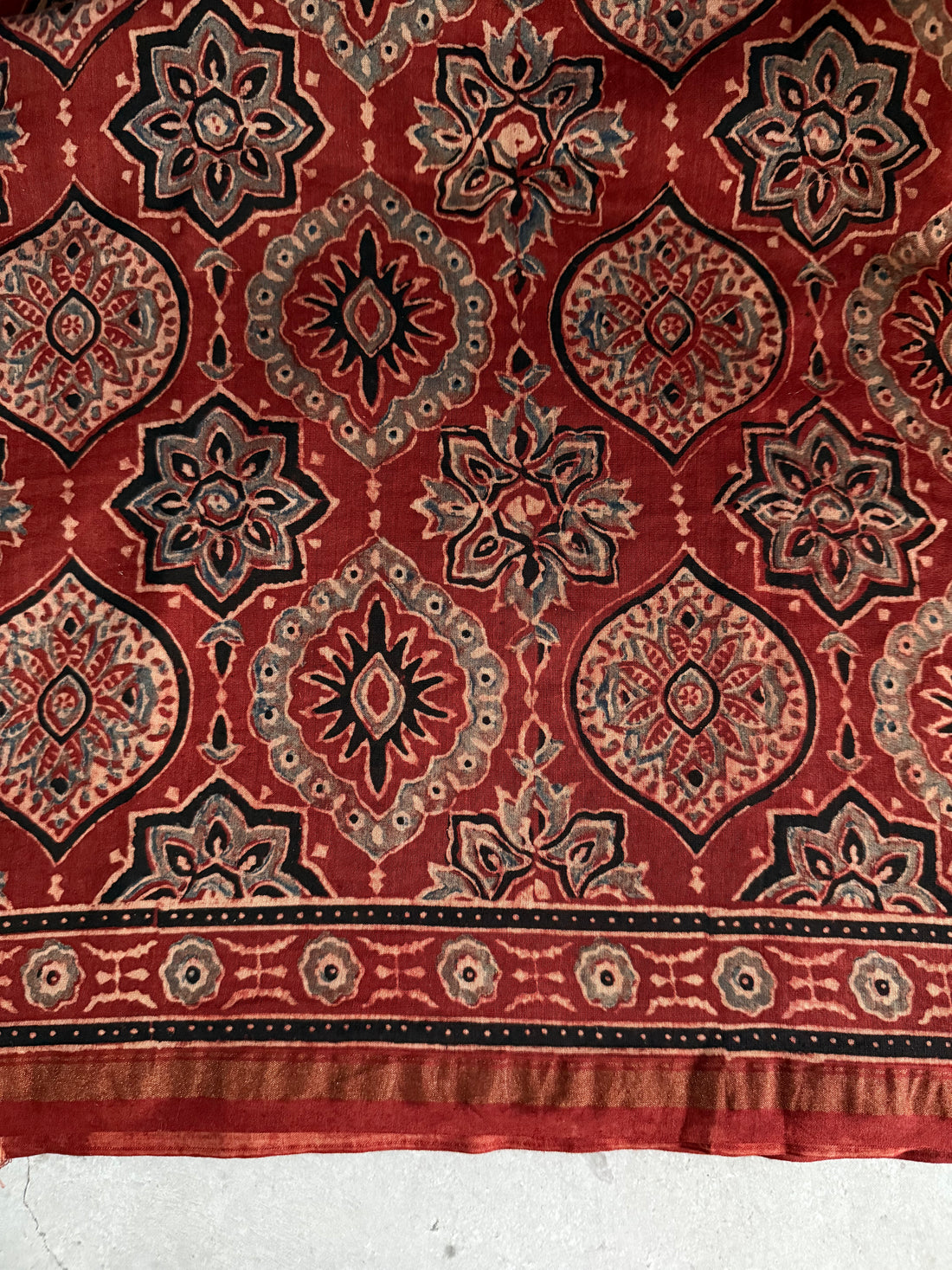 Saumayaa | Ajrakh Hand Block Printed Chanderi Saree