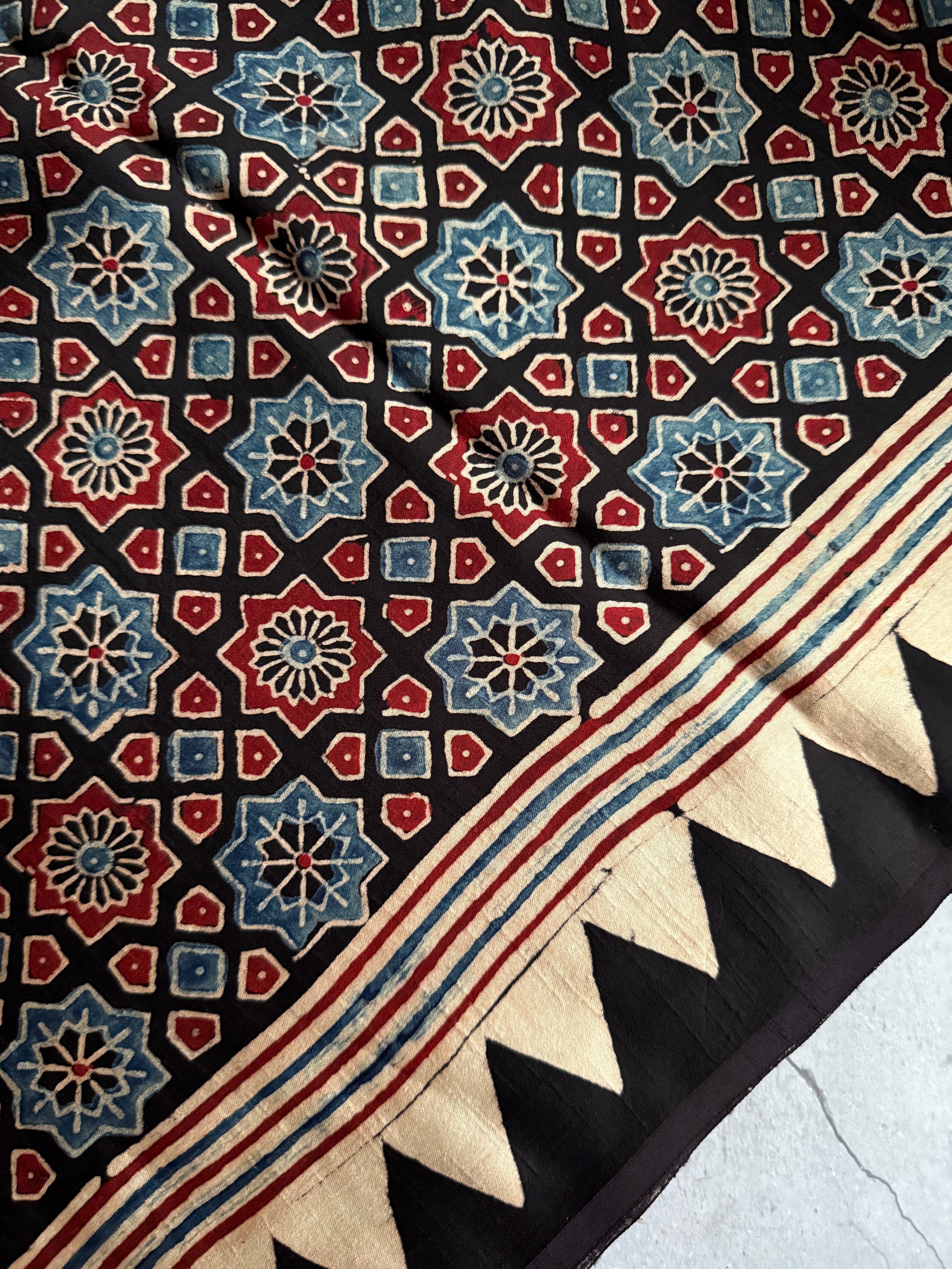 Vindhya | Authentic Pichwai Block Printed Modal Silk Saree