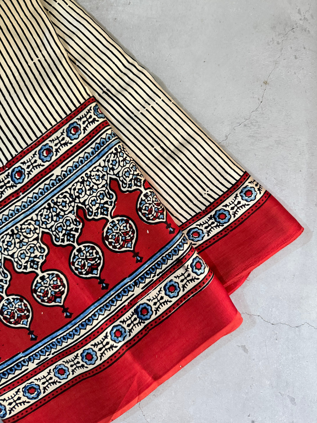Avinashi | Authentic Block Printed Modal Silk Saree