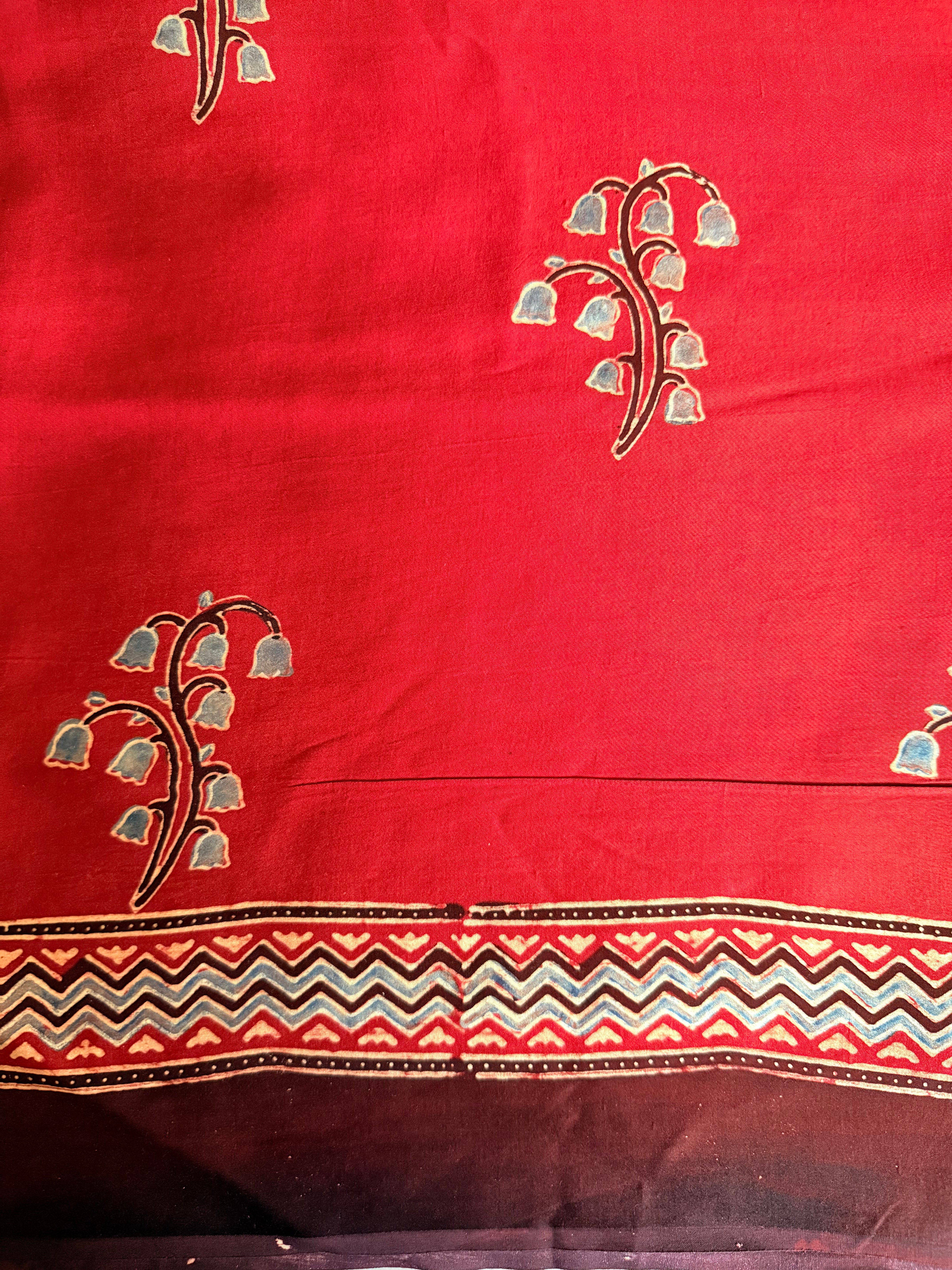 Tara | Authentic Block Printed Modal Silk Saree