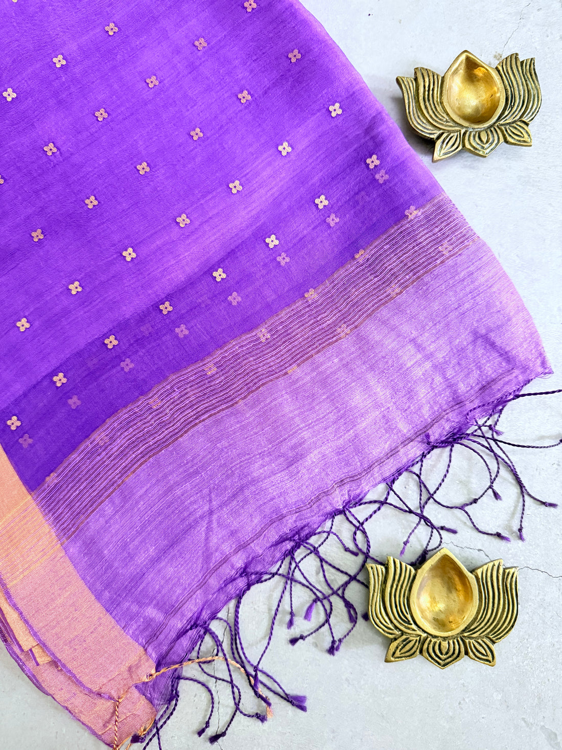 Parija | Purple Muslin Silk Saree