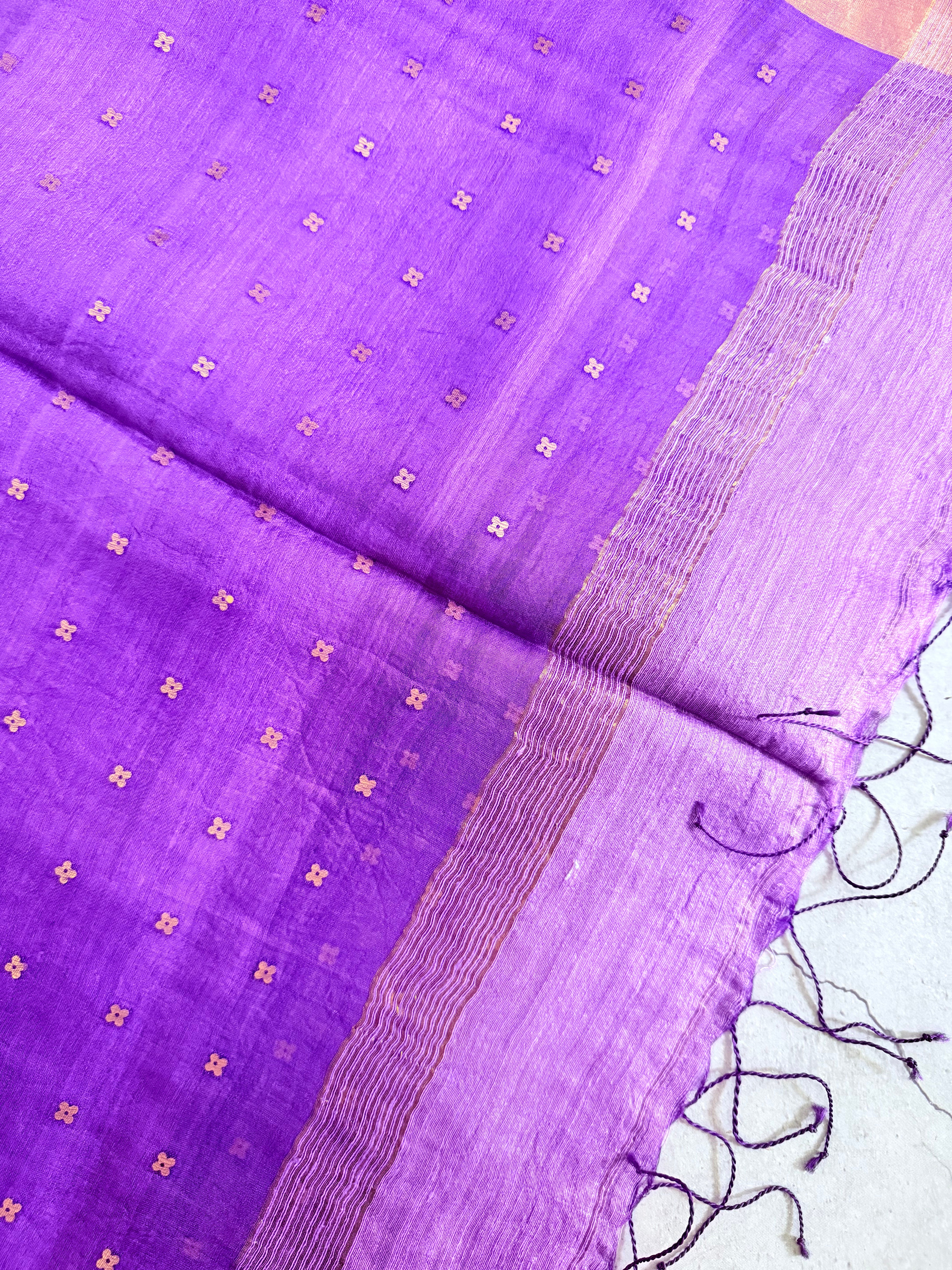 Parija | Purple Muslin Silk Saree