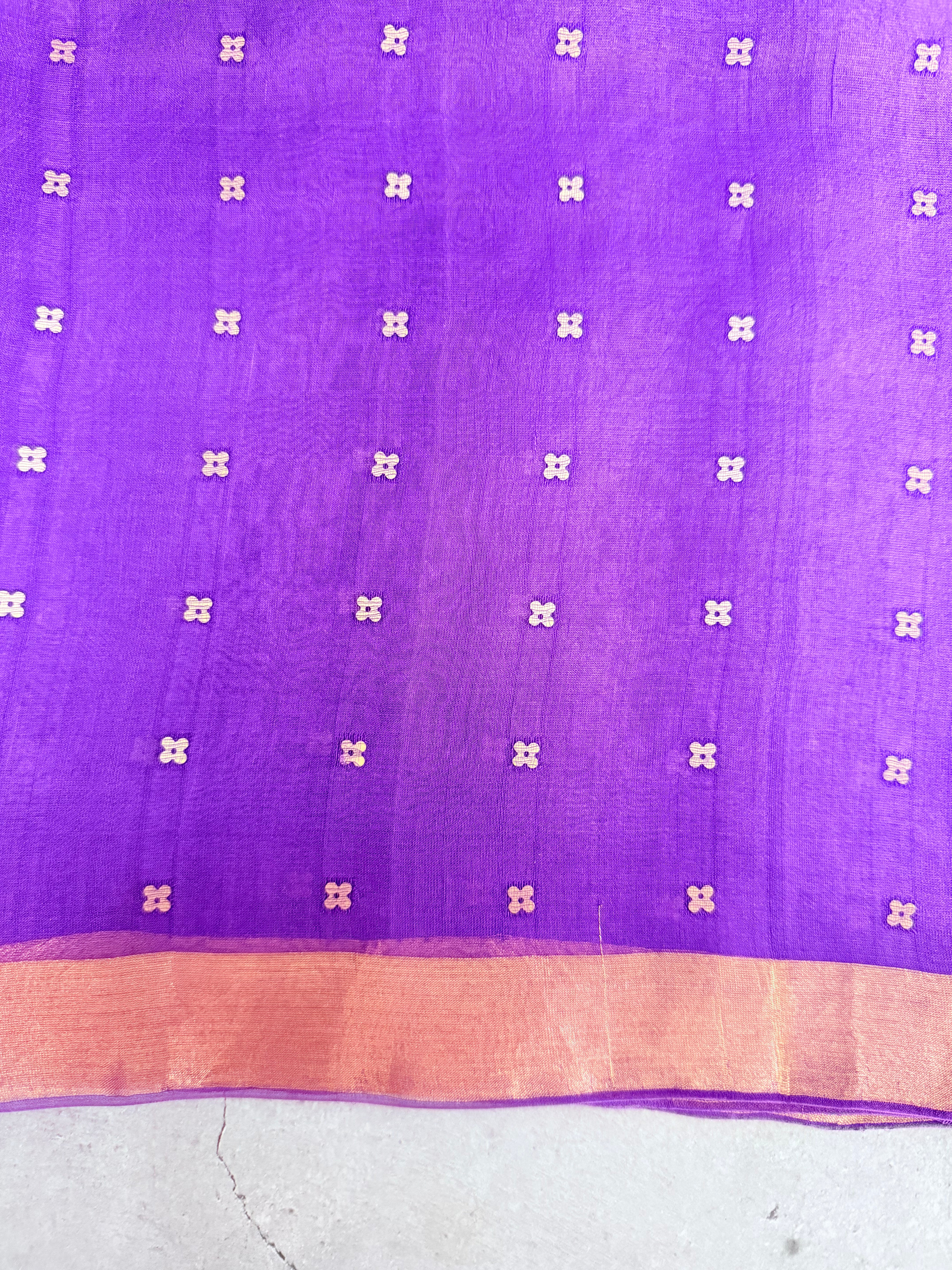 Parija | Purple Muslin Silk Saree