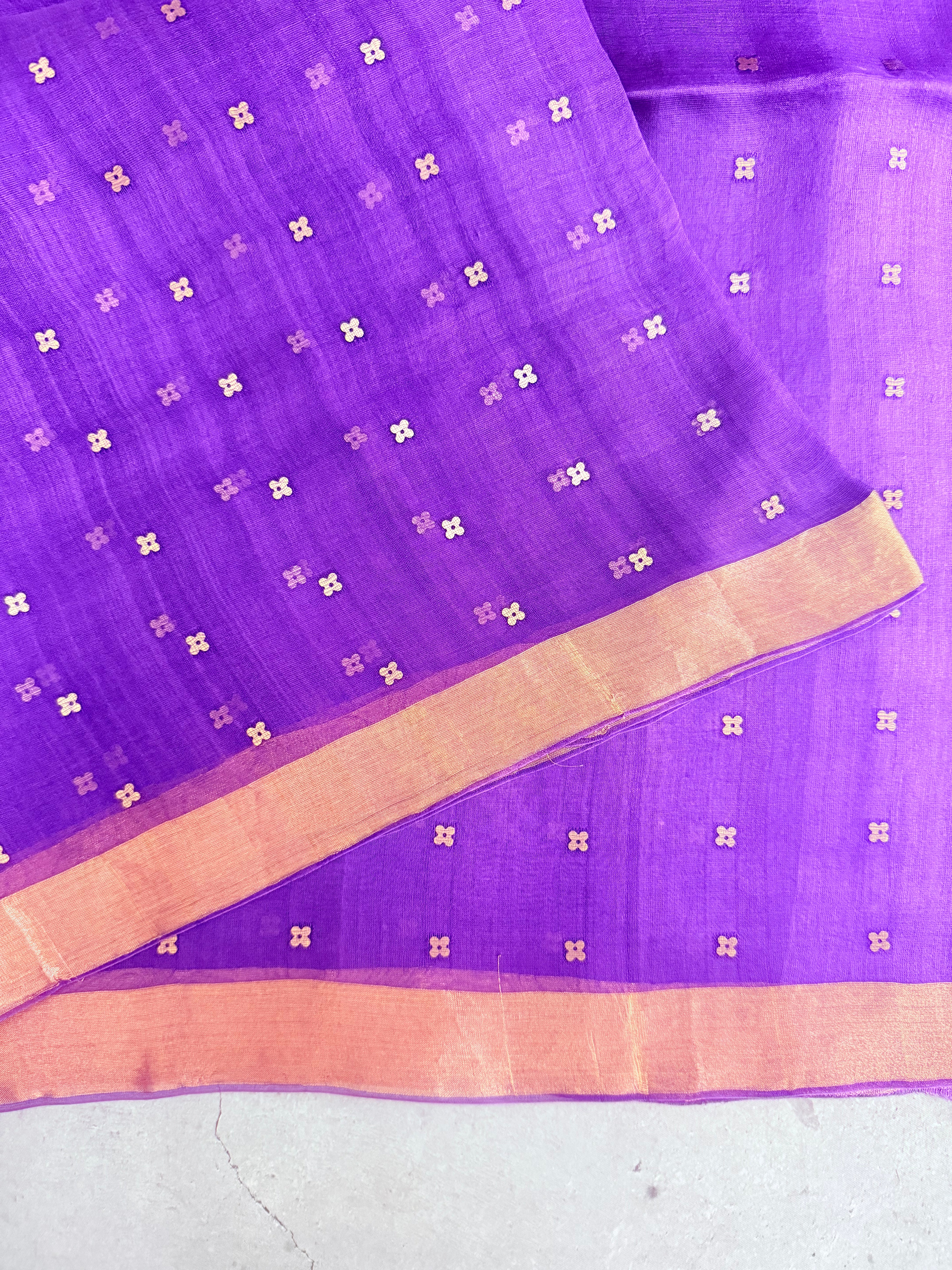 Parija | Purple Muslin Silk Saree