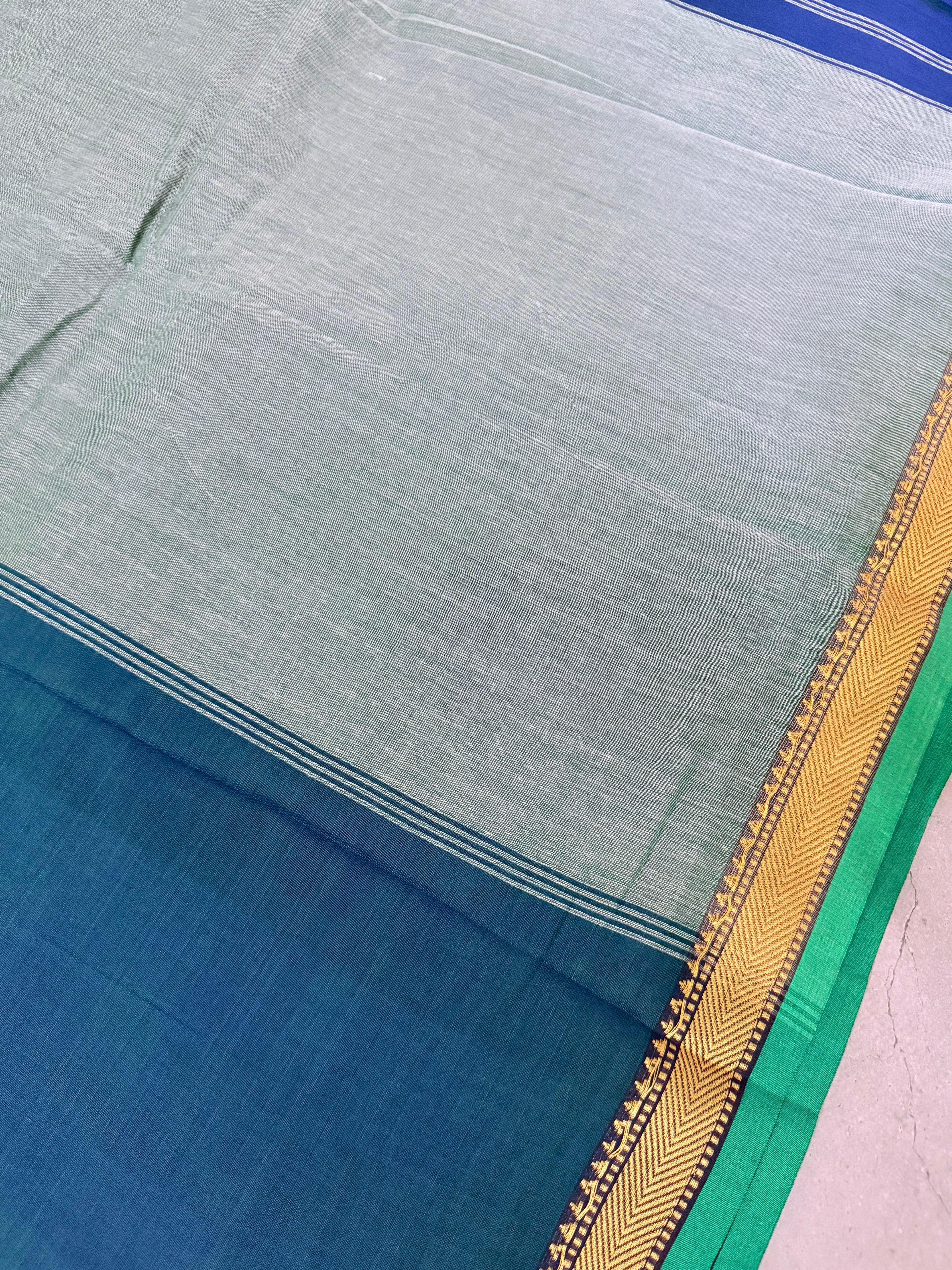 Hemangi | Peacock Green South Cotton Saree