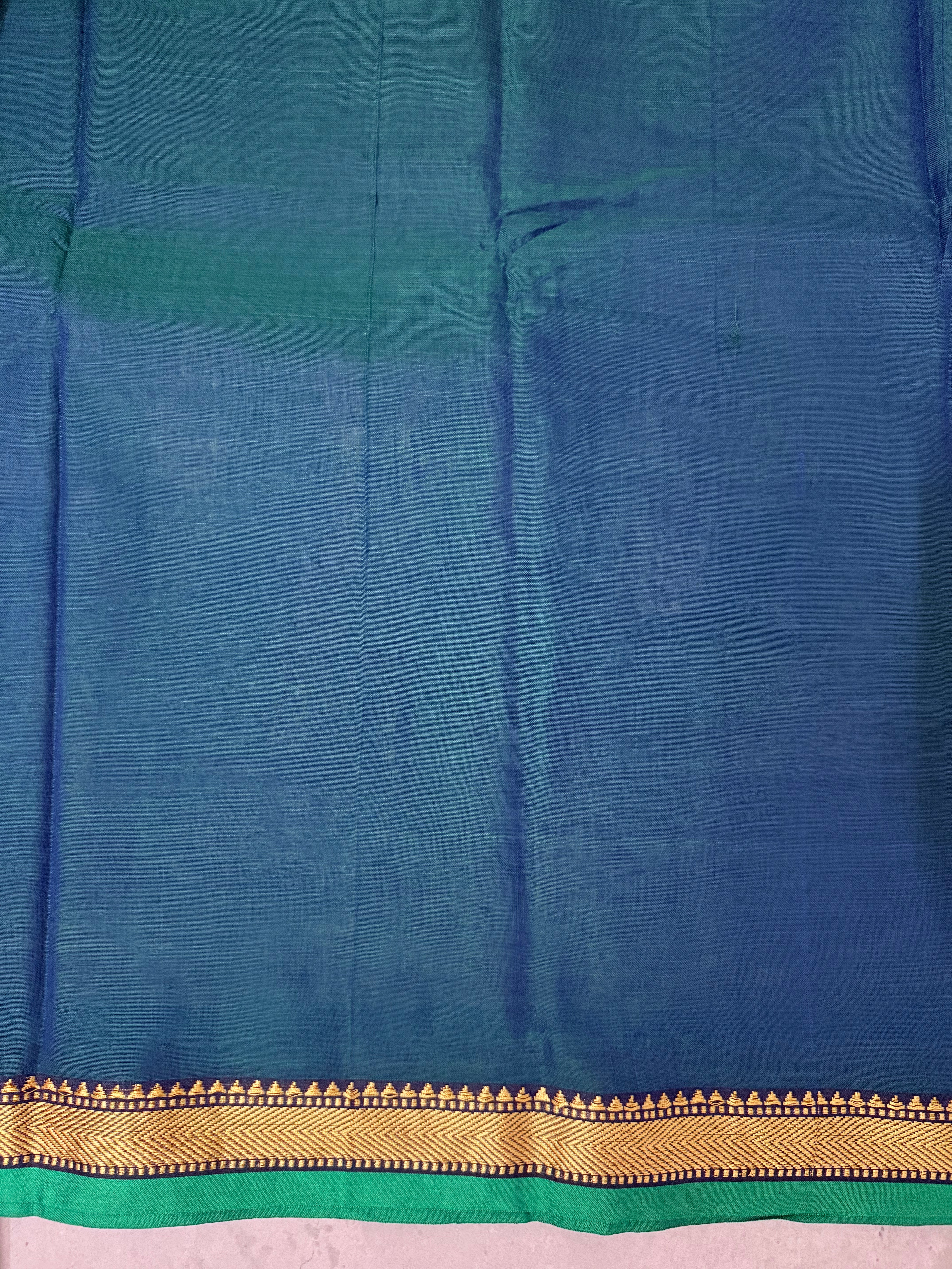 Hemangi | Peacock Green South Cotton Saree