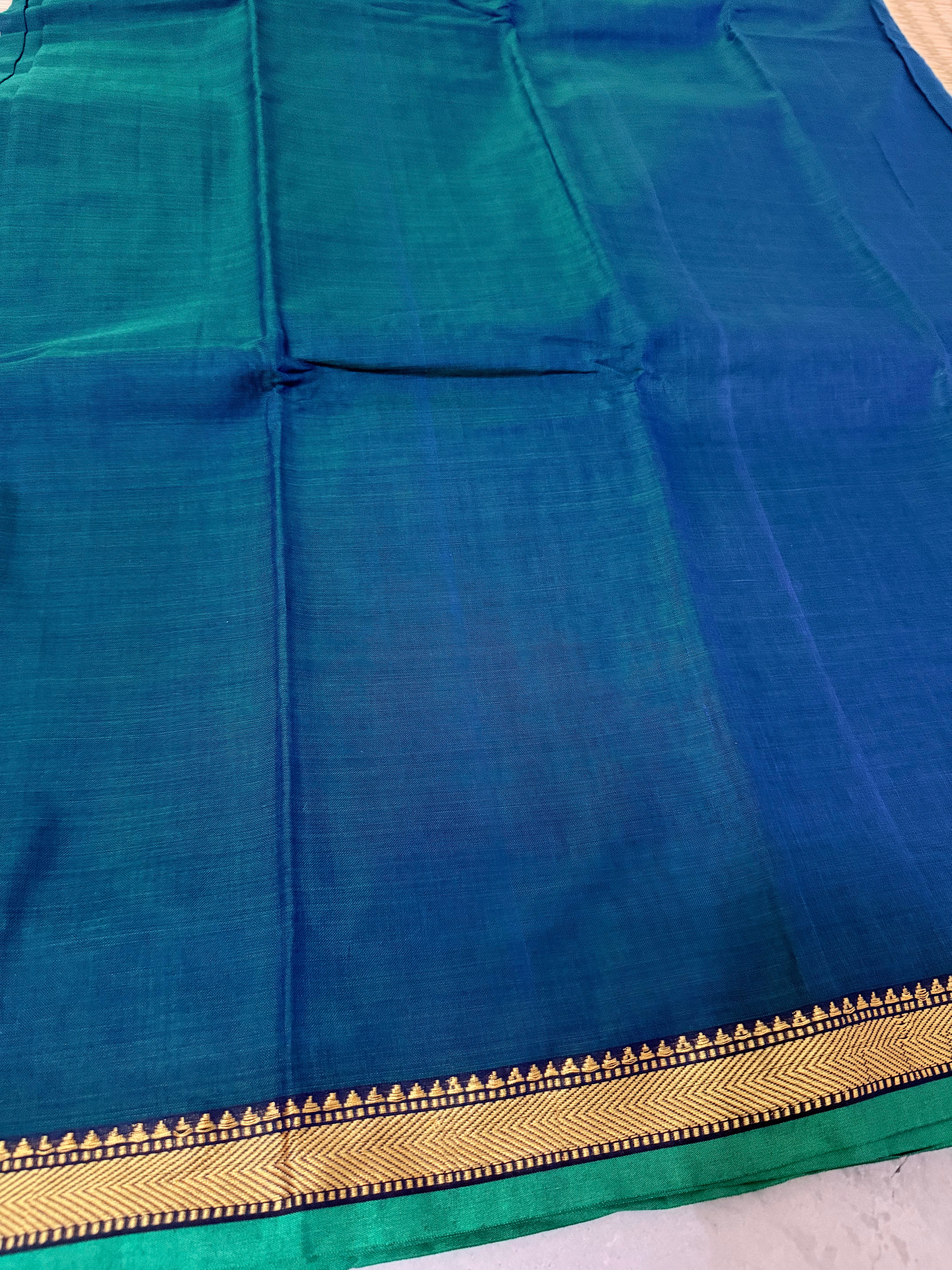 Hemangi | Peacock Green South Cotton Saree