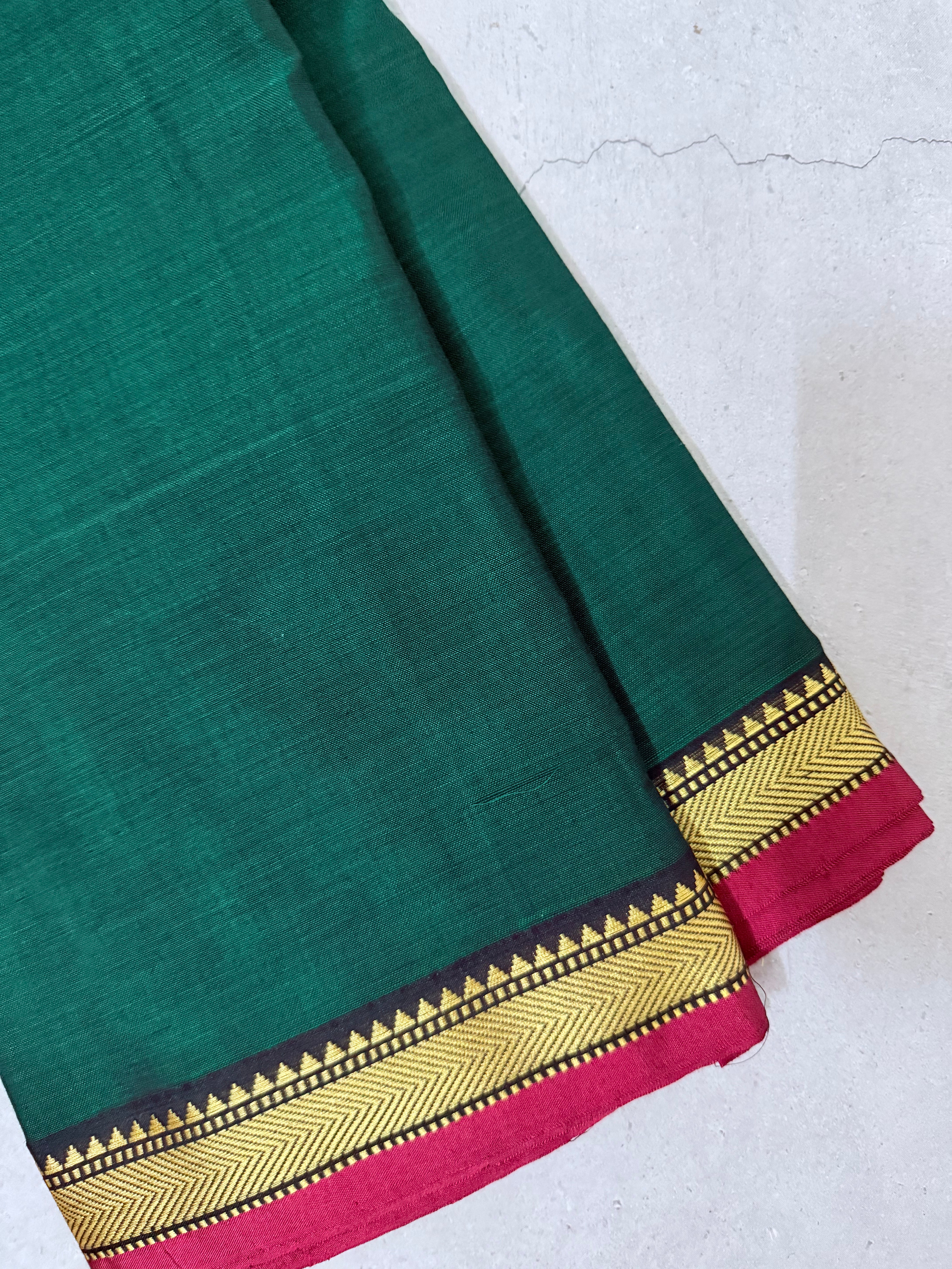 Madhavi | Green South Cotton Saree