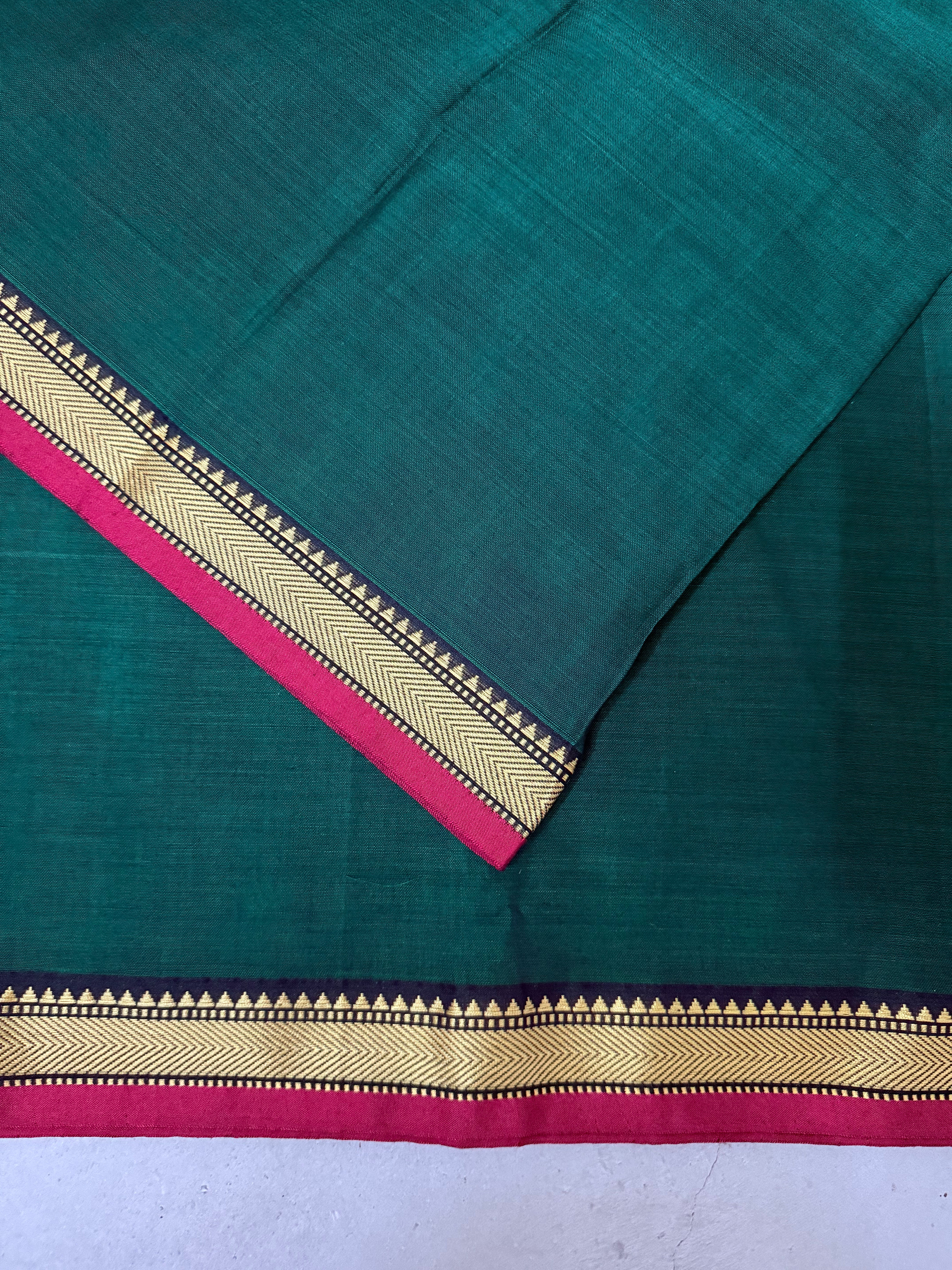 Madhavi | Green South Cotton Saree
