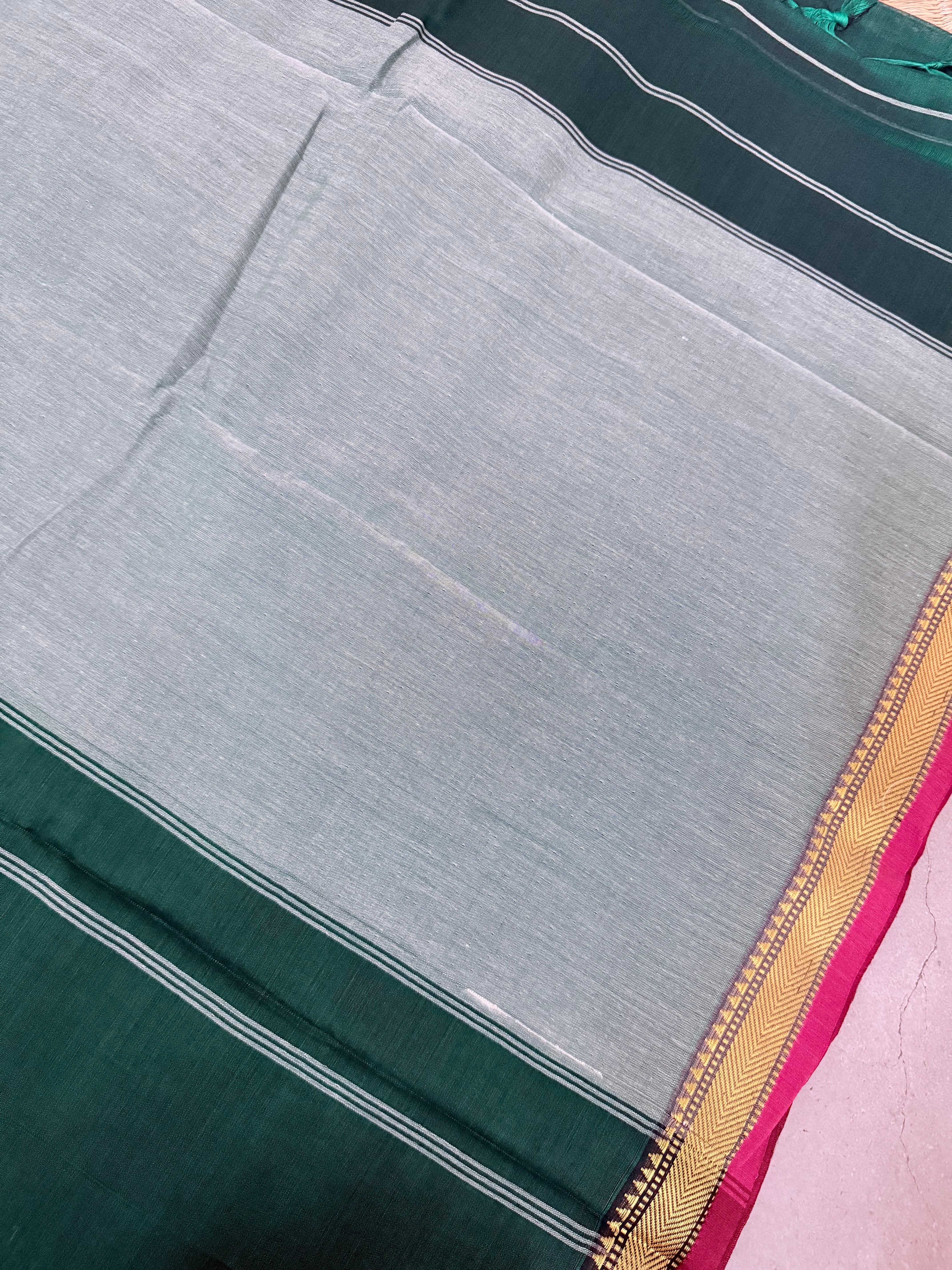 Madhavi | Green South Cotton Saree