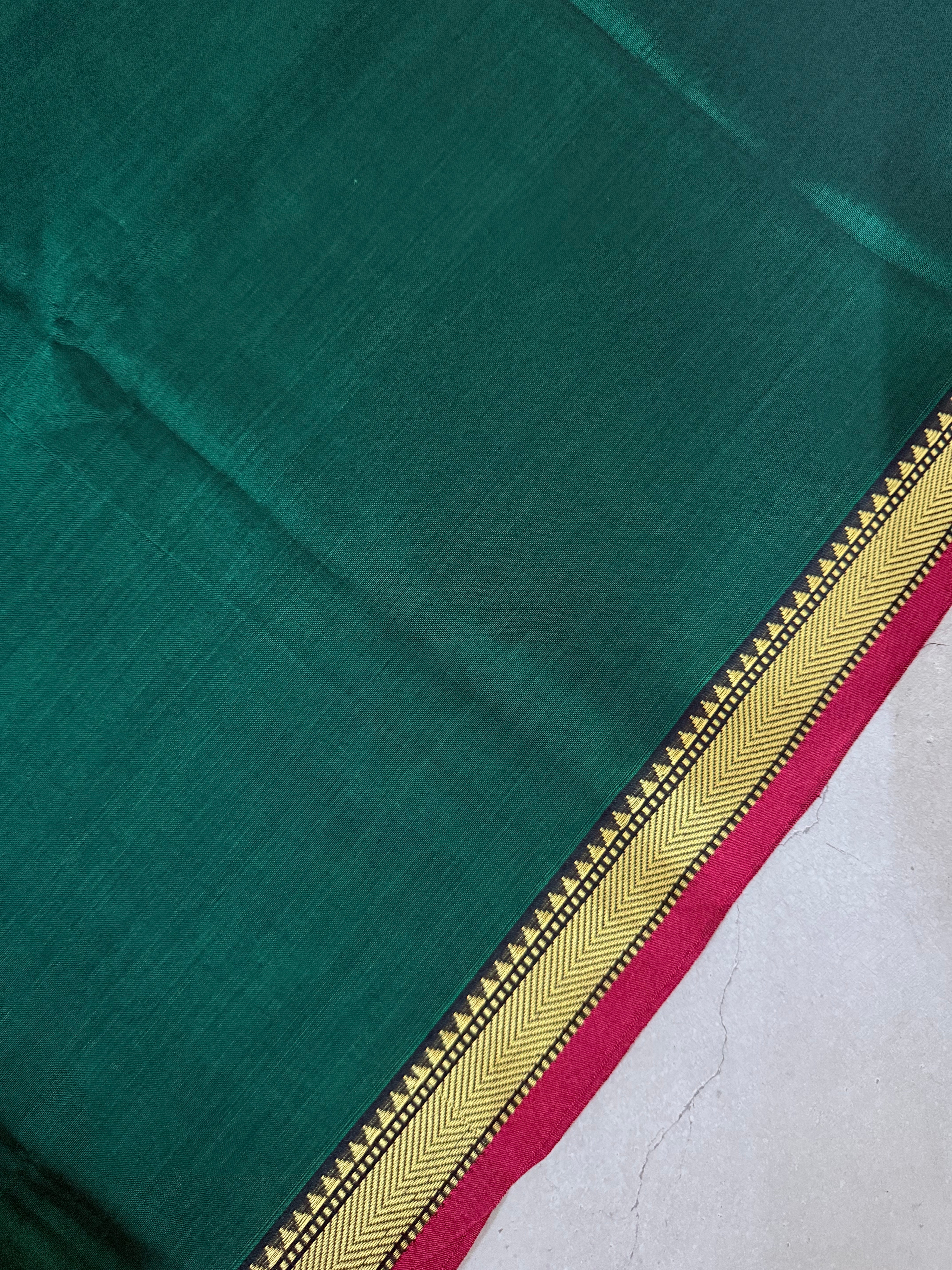 Madhavi | Green South Cotton Saree
