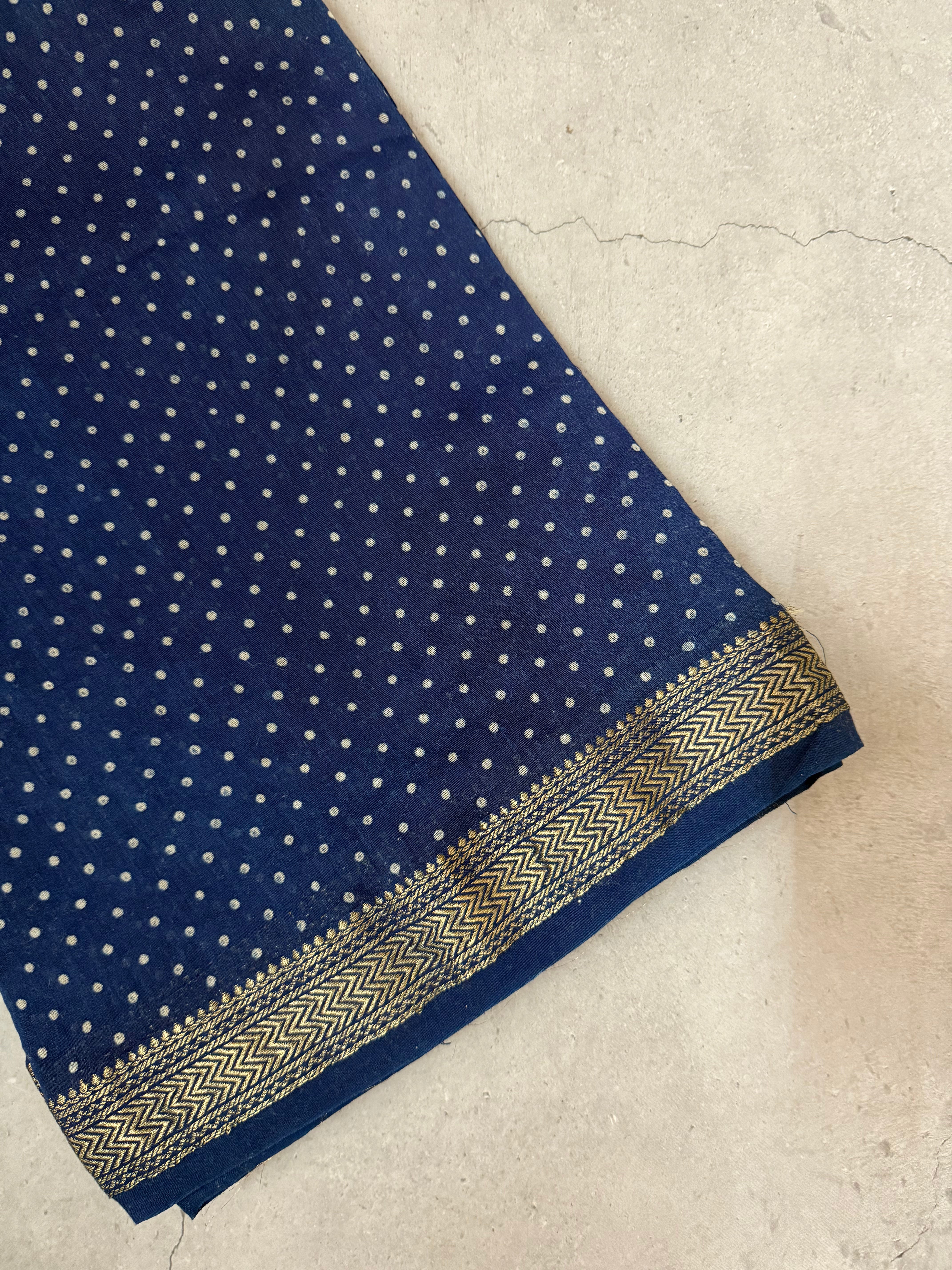 NayanThara| Indigo Akola Block Printed Maheshwari Saree