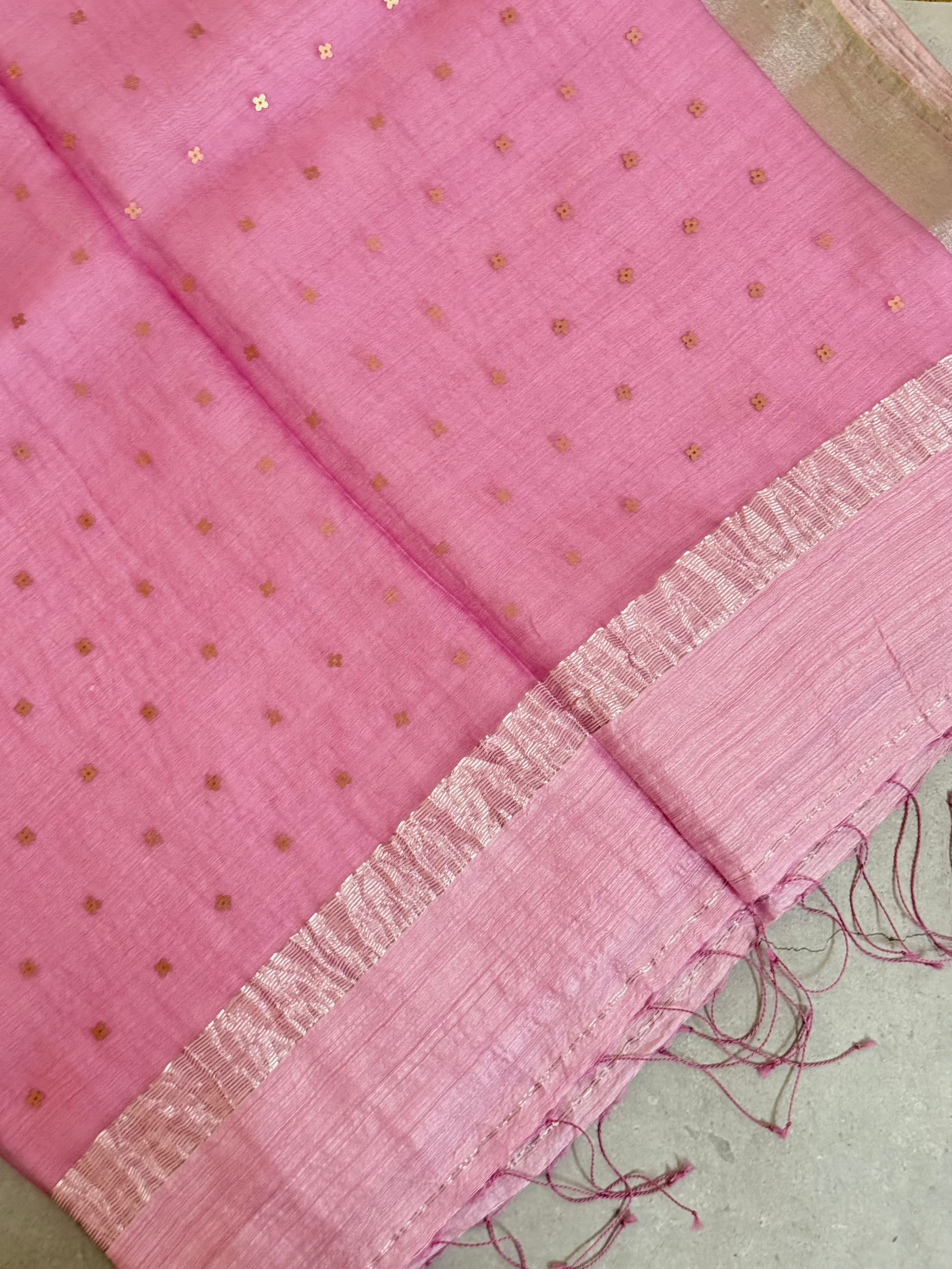 Sugandhi | Candy Pink Matka Silk Saree