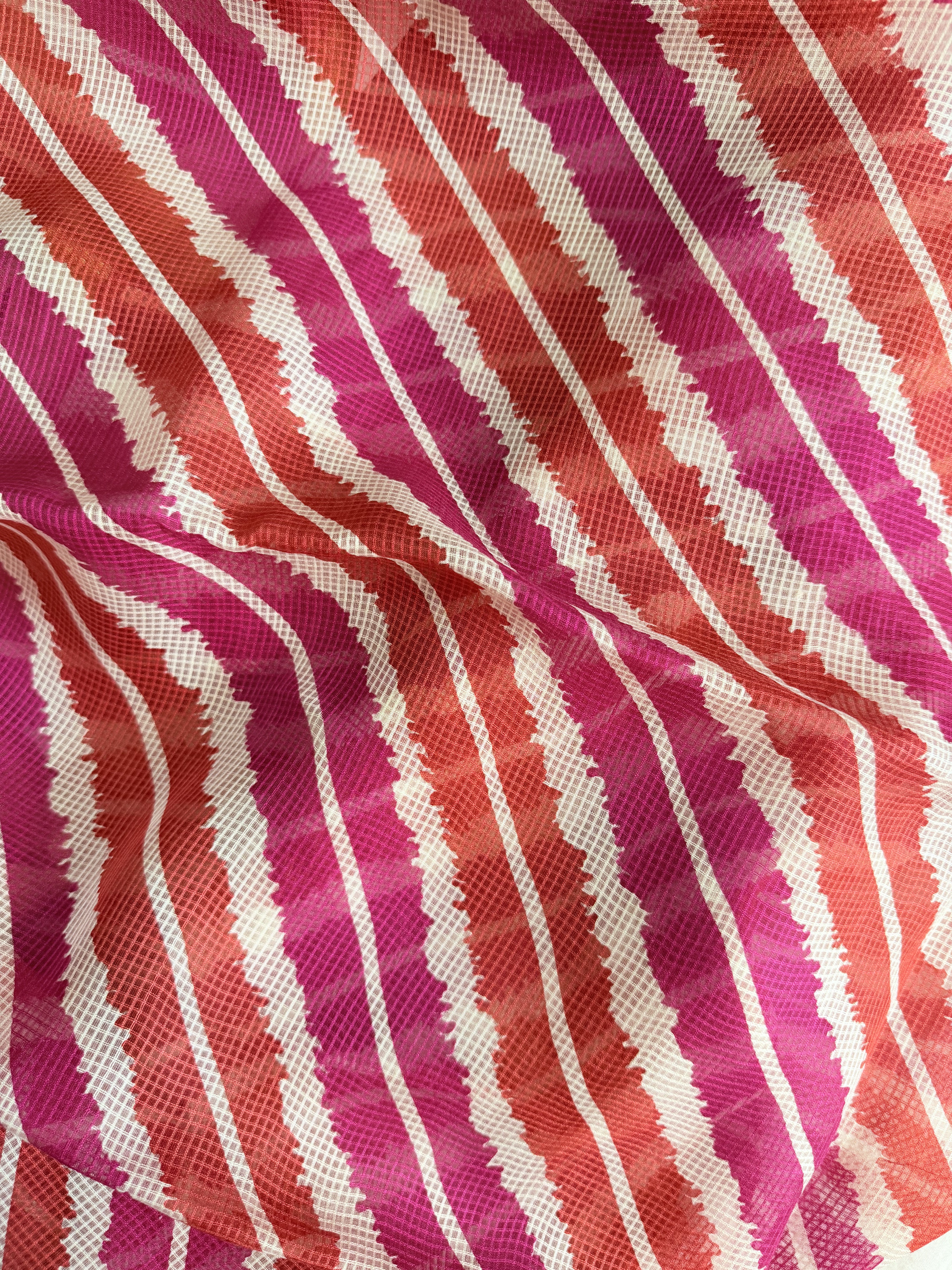 Heer | Pink and Orange Kota Tussar Silk Saree