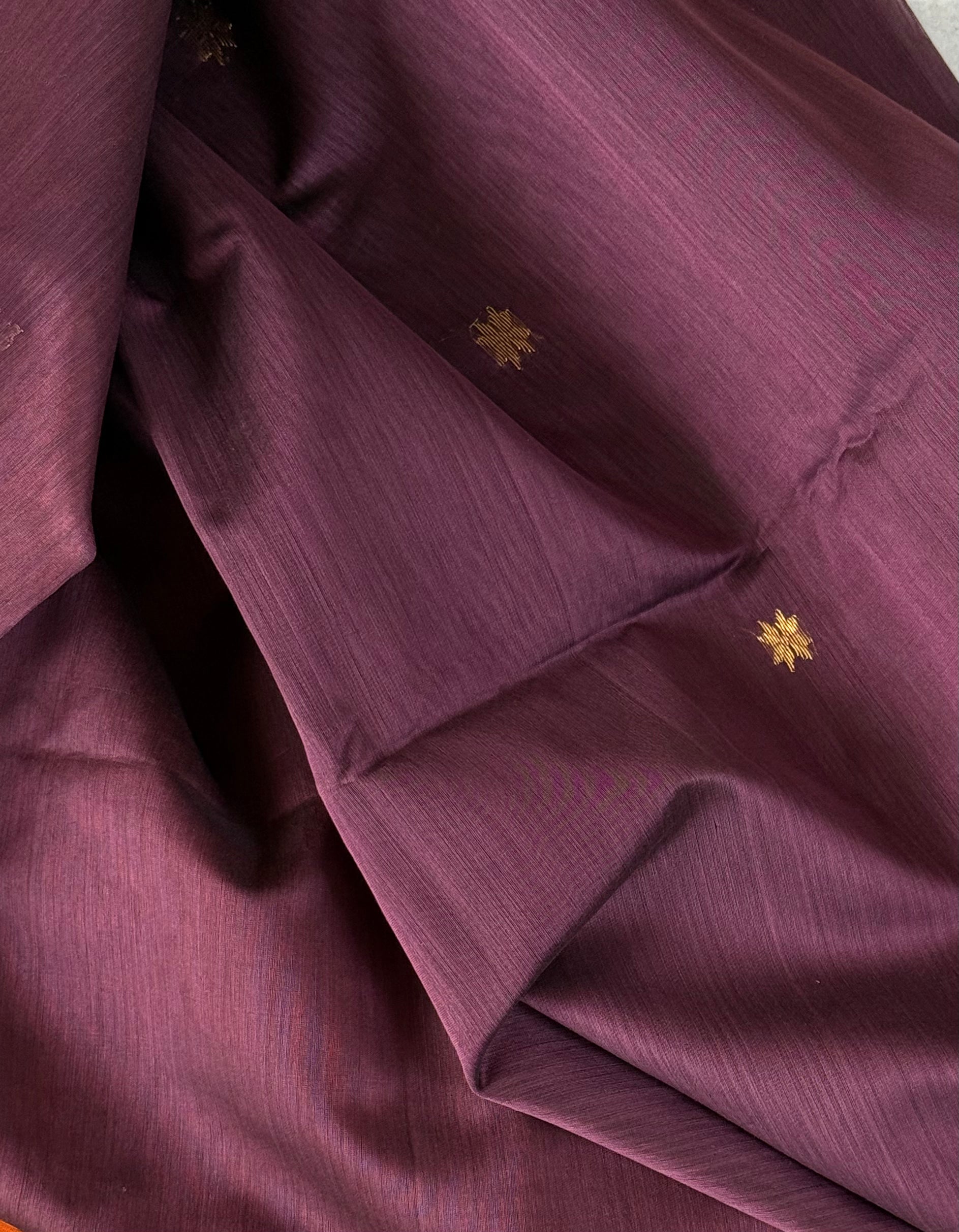Jalaja| Brown And Mustard Maheshwari Silk Cotton Saree
