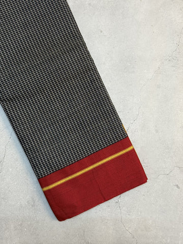 Komalika | Red Yellow and Black Cotton Saree