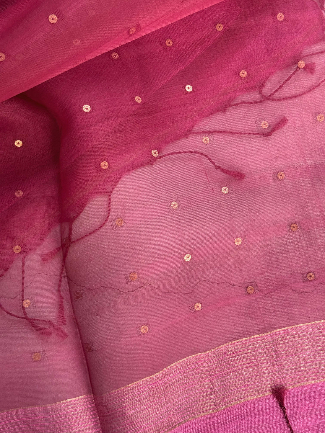 Manjulika | Pink Muslin Silk Saree