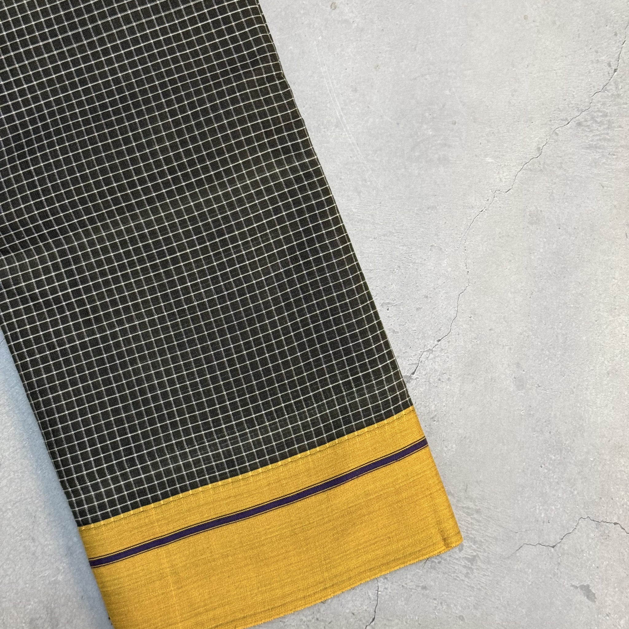 Madhulika | Purple Yellow and Green Cotton Saree