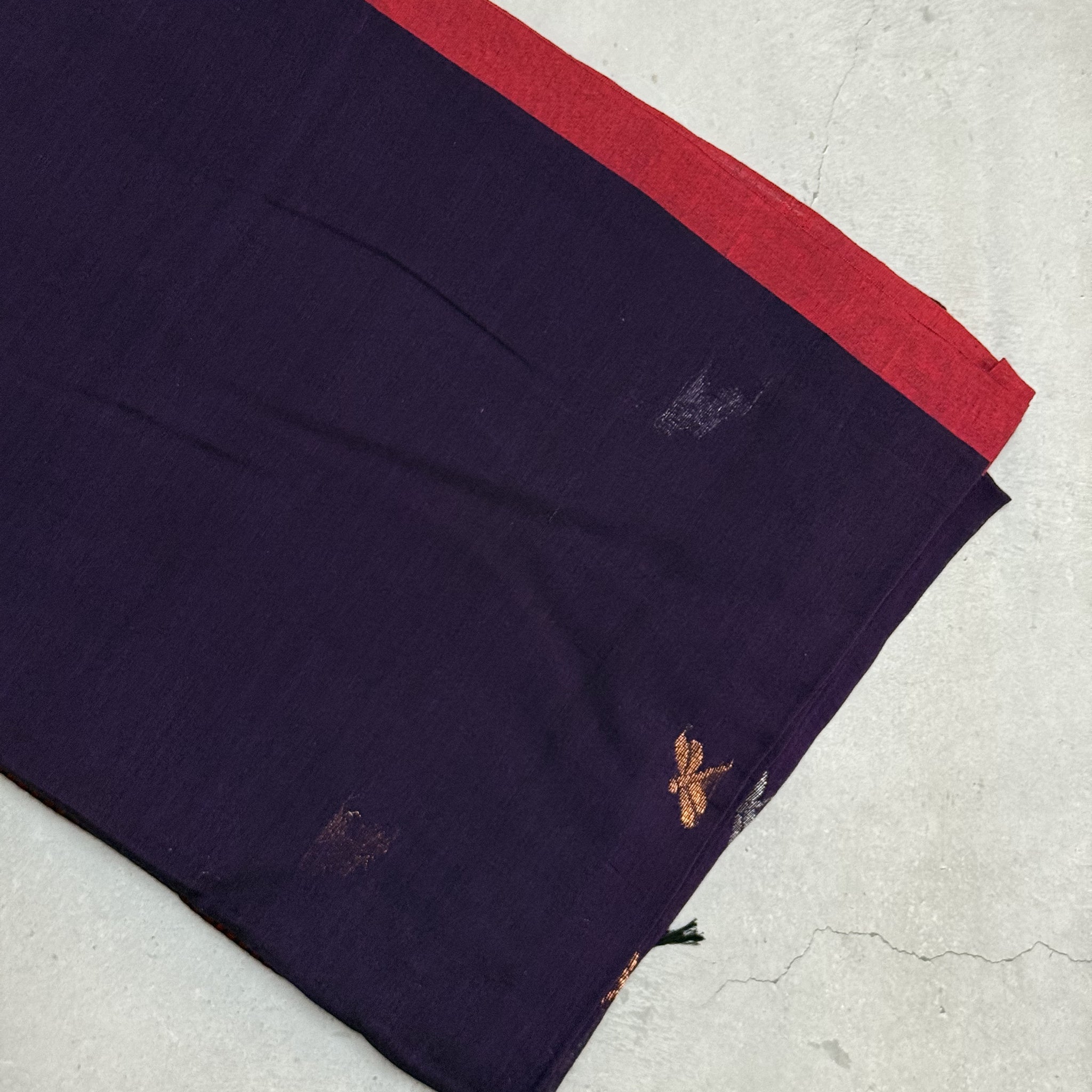 Maitreya | Purple and Pink Jamdani Bengal Cotton Saree